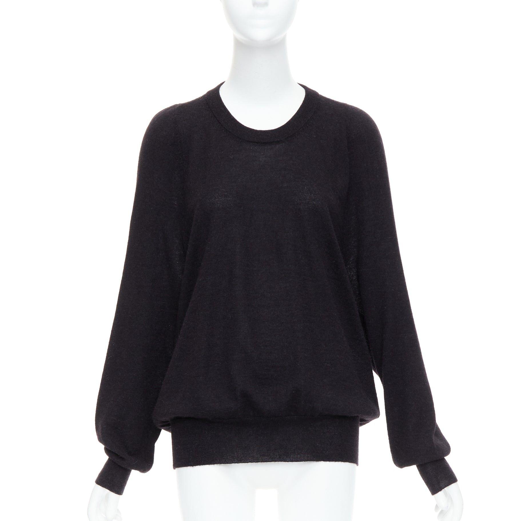 Maison Margiela MAISON MARGIELA 2010 dark grey alpaca wool oversized sweater Size L / US 10 / IT 46 - 1 Thumbnail