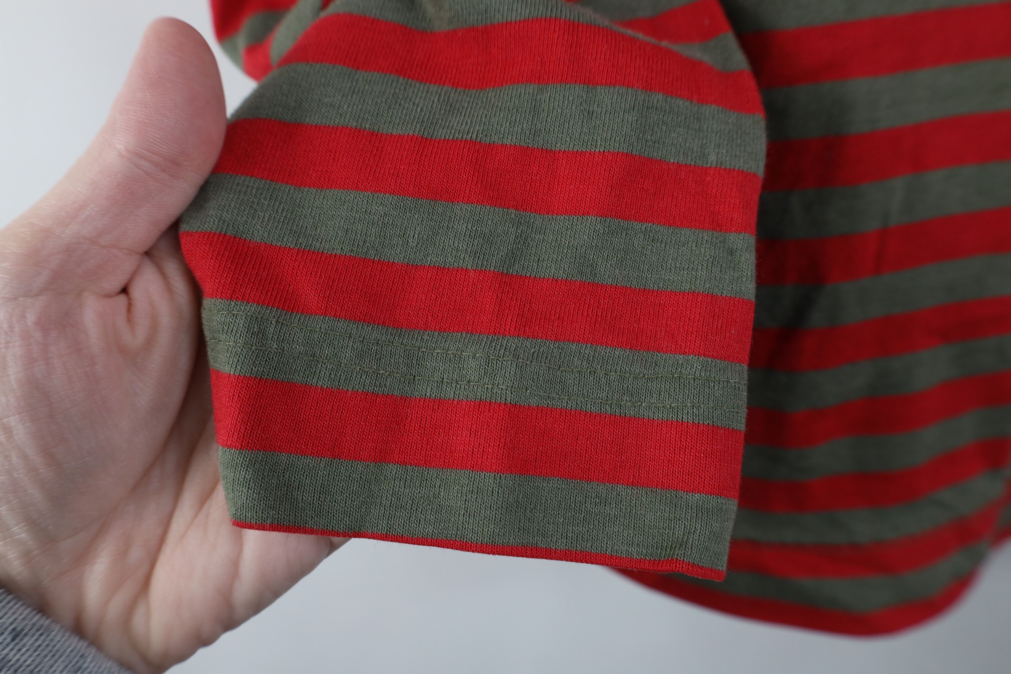 Vintage Vintage 70s Streetwear Striped Mock Neck Long Sleeve T-Shirt Size M / US 6-8 / IT 42-44 - 7 Thumbnail