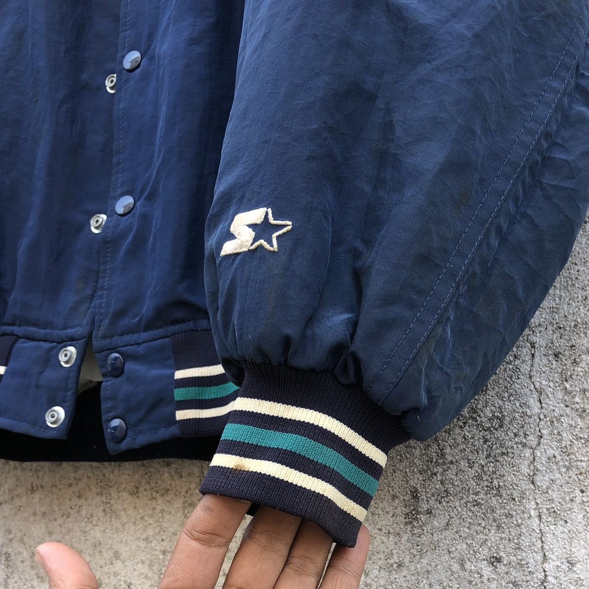 Vintage VTG 80s Seattle Mariners Diamond Collection Starter Jacket Size US L / EU 52-54 / 3 - 17 Thumbnail