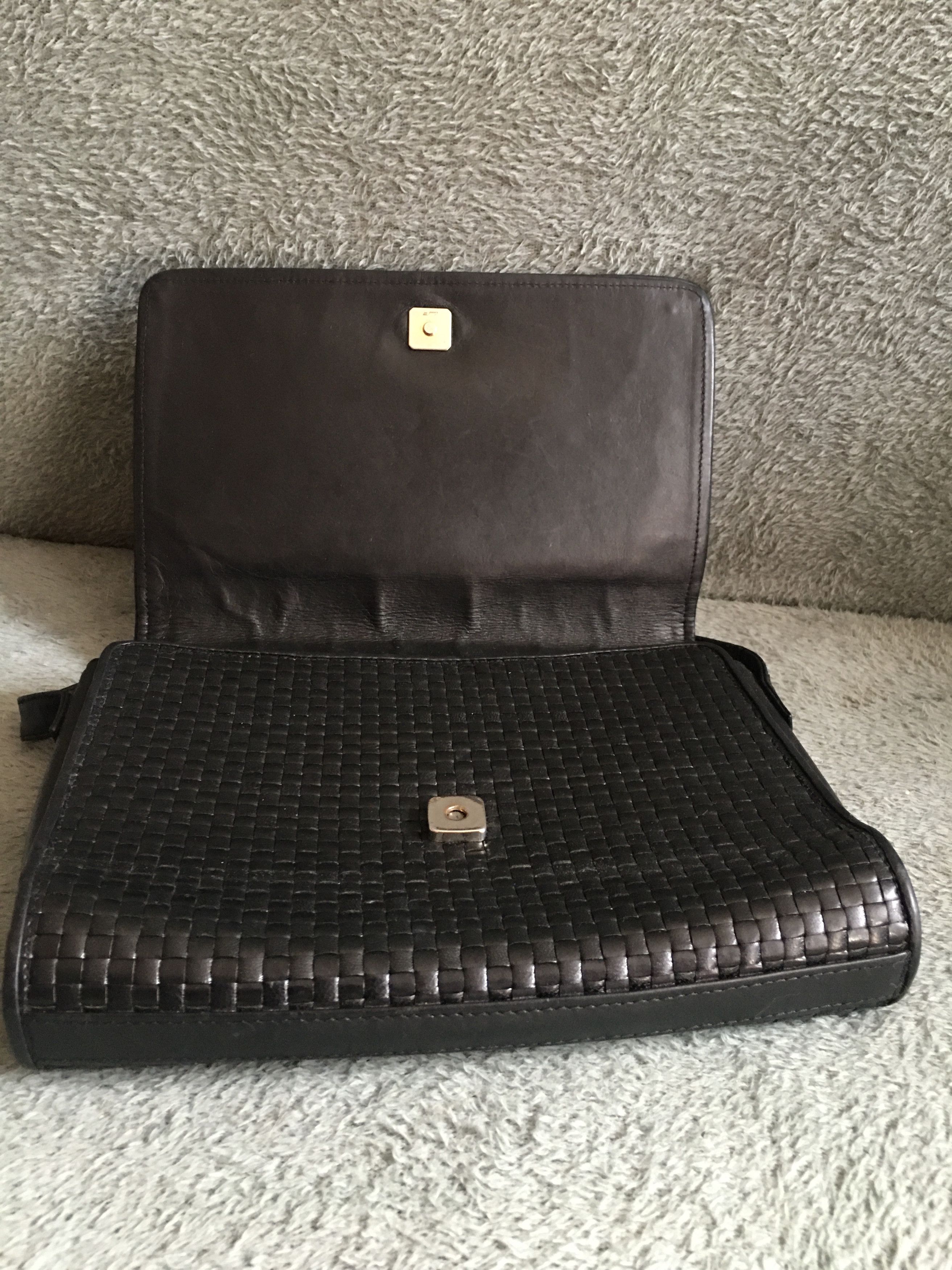 Fendi FENDI Vintage Black Braided Leather Crossbody Shoulder Bag Size ONE SIZE - 8 Thumbnail