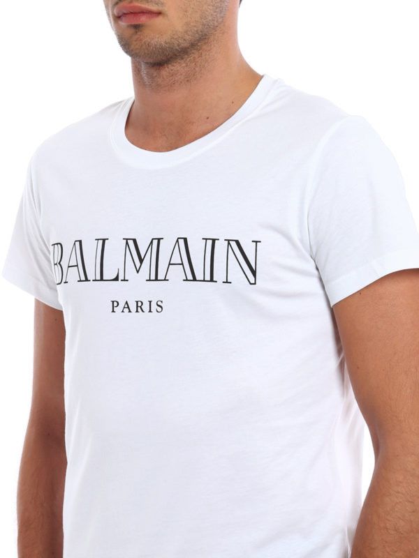 Balmain o1s1wg110925 Logo Print T-Shirt in White Size US S / EU 44-46 / 1 - 5 Thumbnail