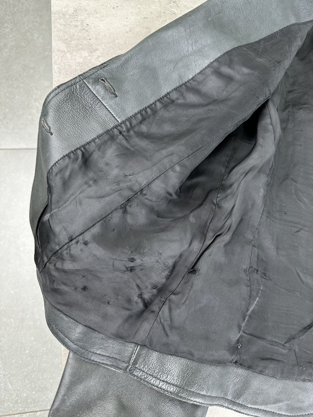 Armani Armani Jeans Vintage Leather Jacket Size S / US 4 / IT 40 - 9 Thumbnail