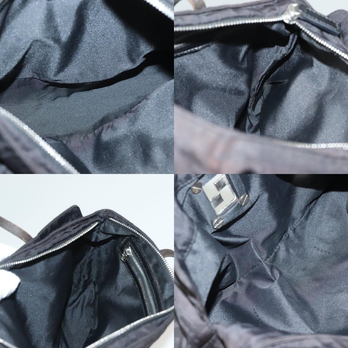 Fendi FENDI Zucca Canvas Hand Bag Black Silver Size ONE SIZE - 12 Thumbnail