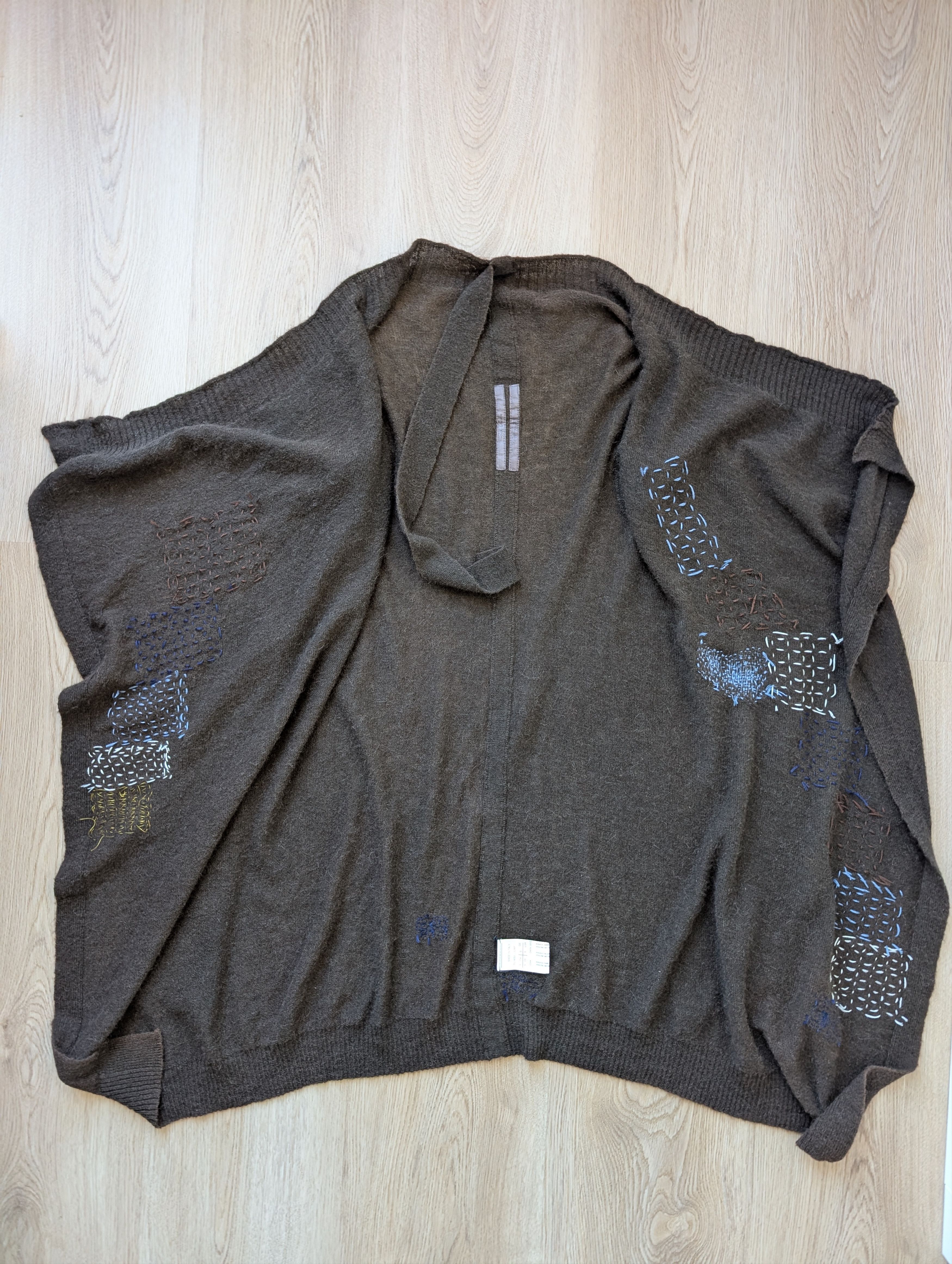 Rick Owens Rick Owens Cardigan Custom Handmade Sashiko Style FW 09 Size S / US 4 / IT 40 - 4 Thumbnail