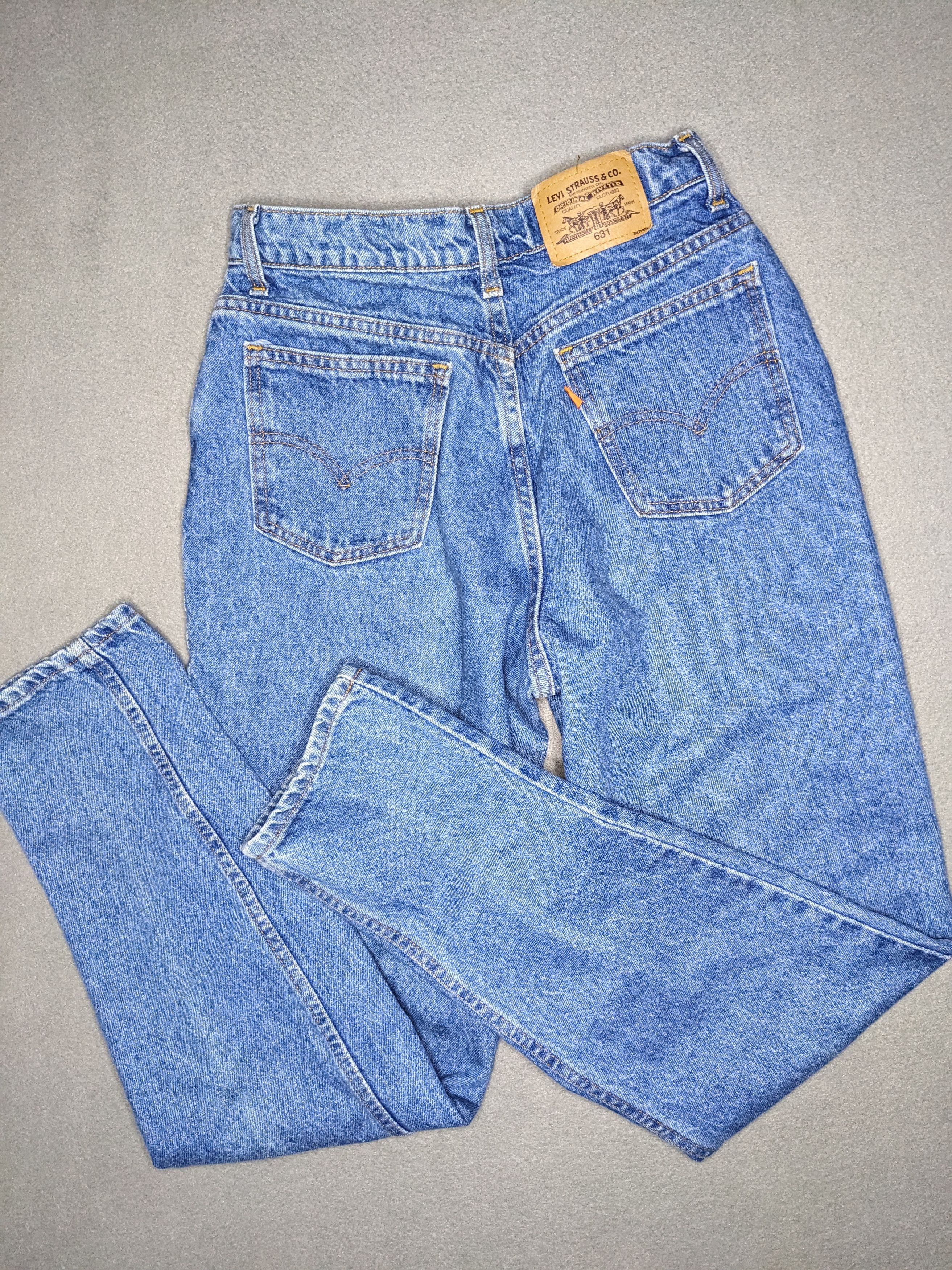 VINTAGE 80s Levis 631 Orange Tab Jeans High Rise Straight
