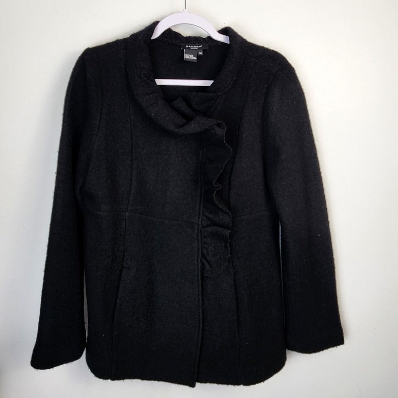 Sandro Sandro Wool Jacket Medium Quiet Luxury Classic Bridgerton Size M / US 6-8 / IT 42-44 - 1 Thumbnail