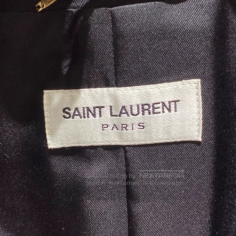 Saint Laurent Paris Saint Laurent Paris Small fragrant wool coat with red and Size S / US 4 / IT 40 - 3 Thumbnail