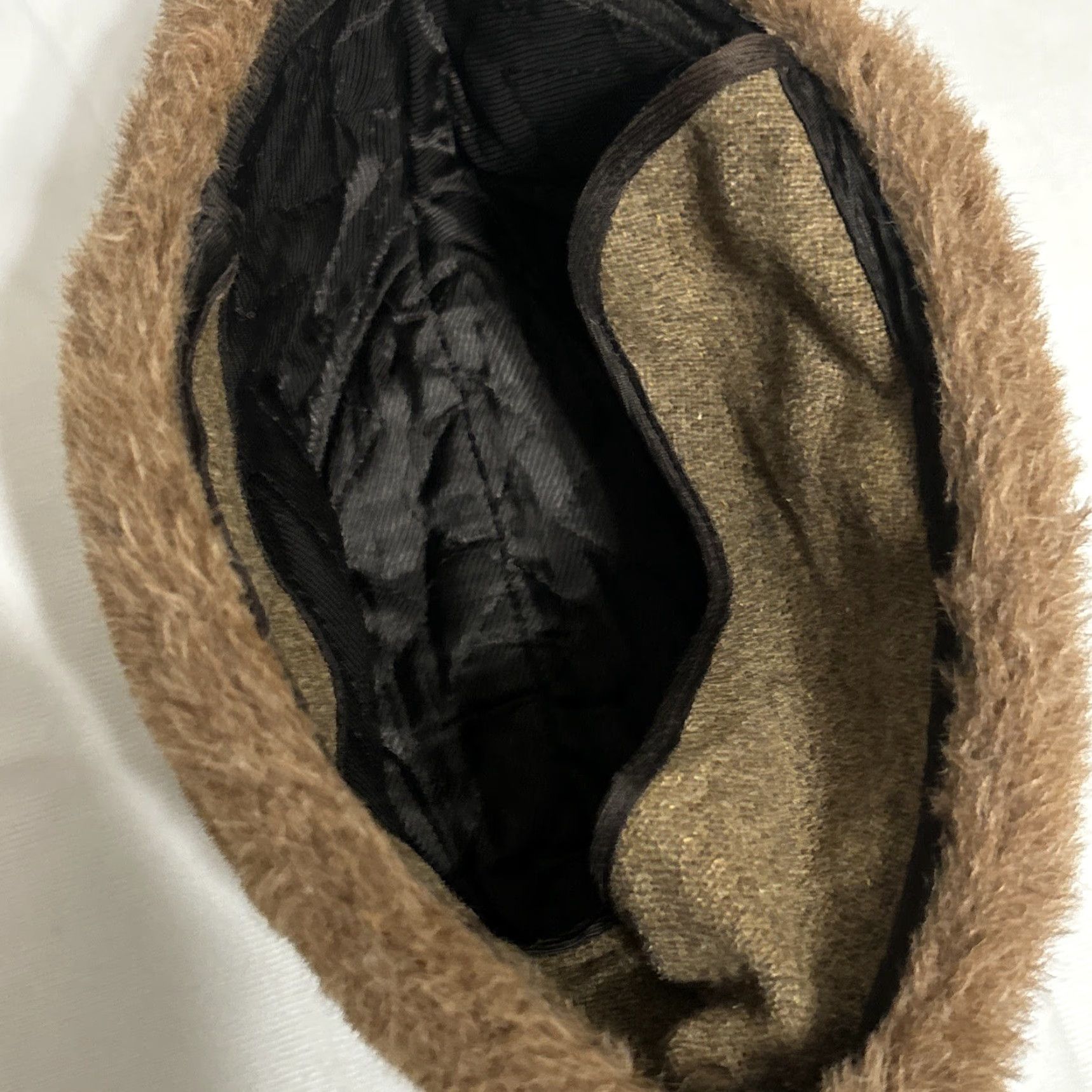 Vintage VINTAGE Cossack Winter Hat Leather Fur lined Ear Flaps Brown Men One Size Brown Size ONE SIZE - 6 Thumbnail