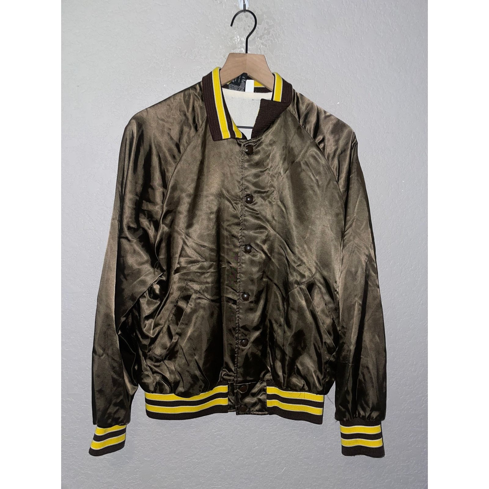 Vintage Vintage Brown Nylon Bomber Jacket Kottage Kitchen VTG 80s L Size US L / EU 52-54 / 3 - 3 Thumbnail