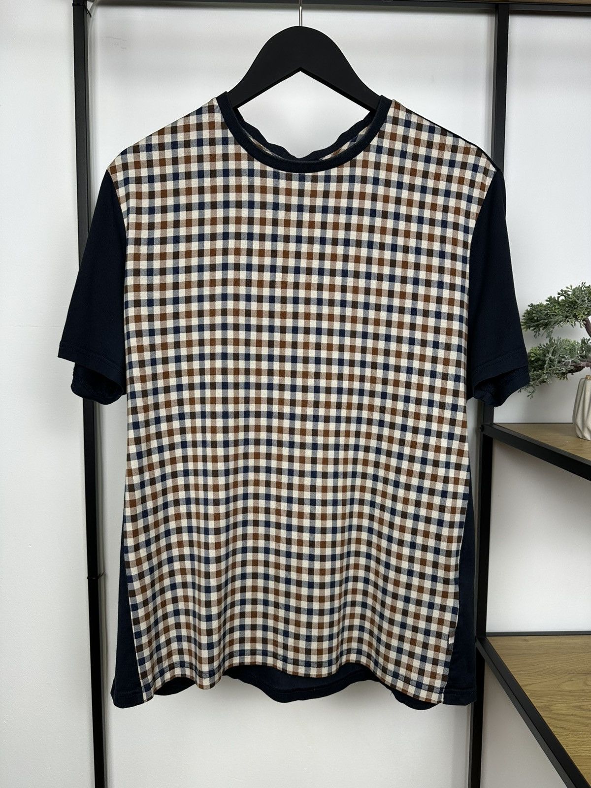 Aquascutum Aquascutum Monogram Checkered T-shirt Vintage Men’s XL Logo Size US XL / EU 56 / 4 - 1 Thumbnail