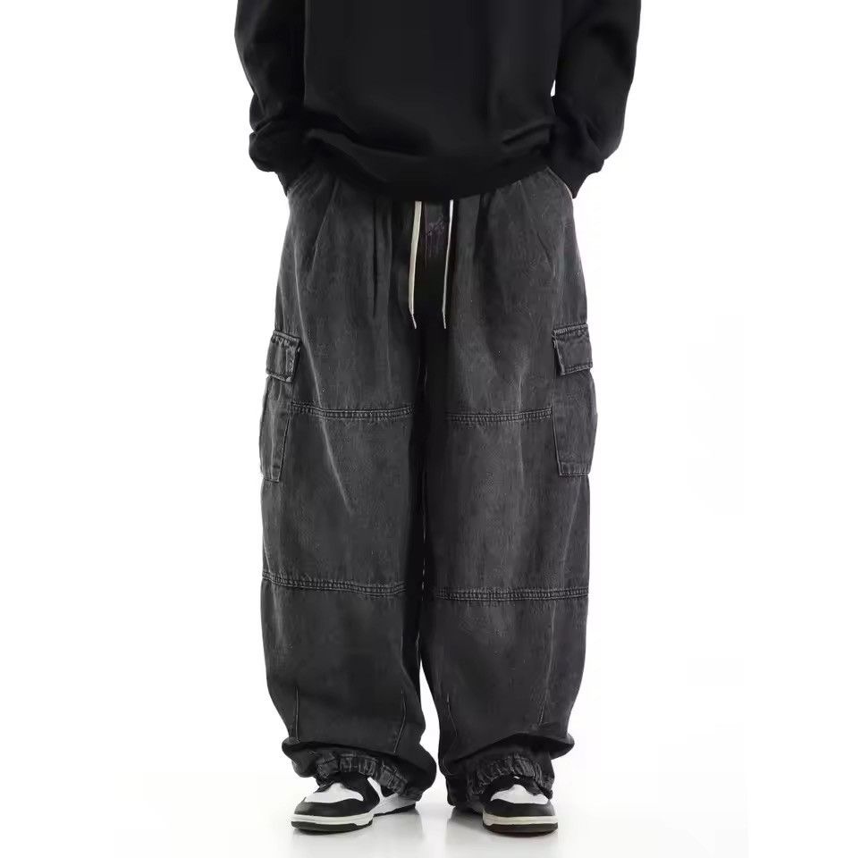 Japanese Brand Black Baggy Cargo SweatPant Size US 27 - 6 Thumbnail
