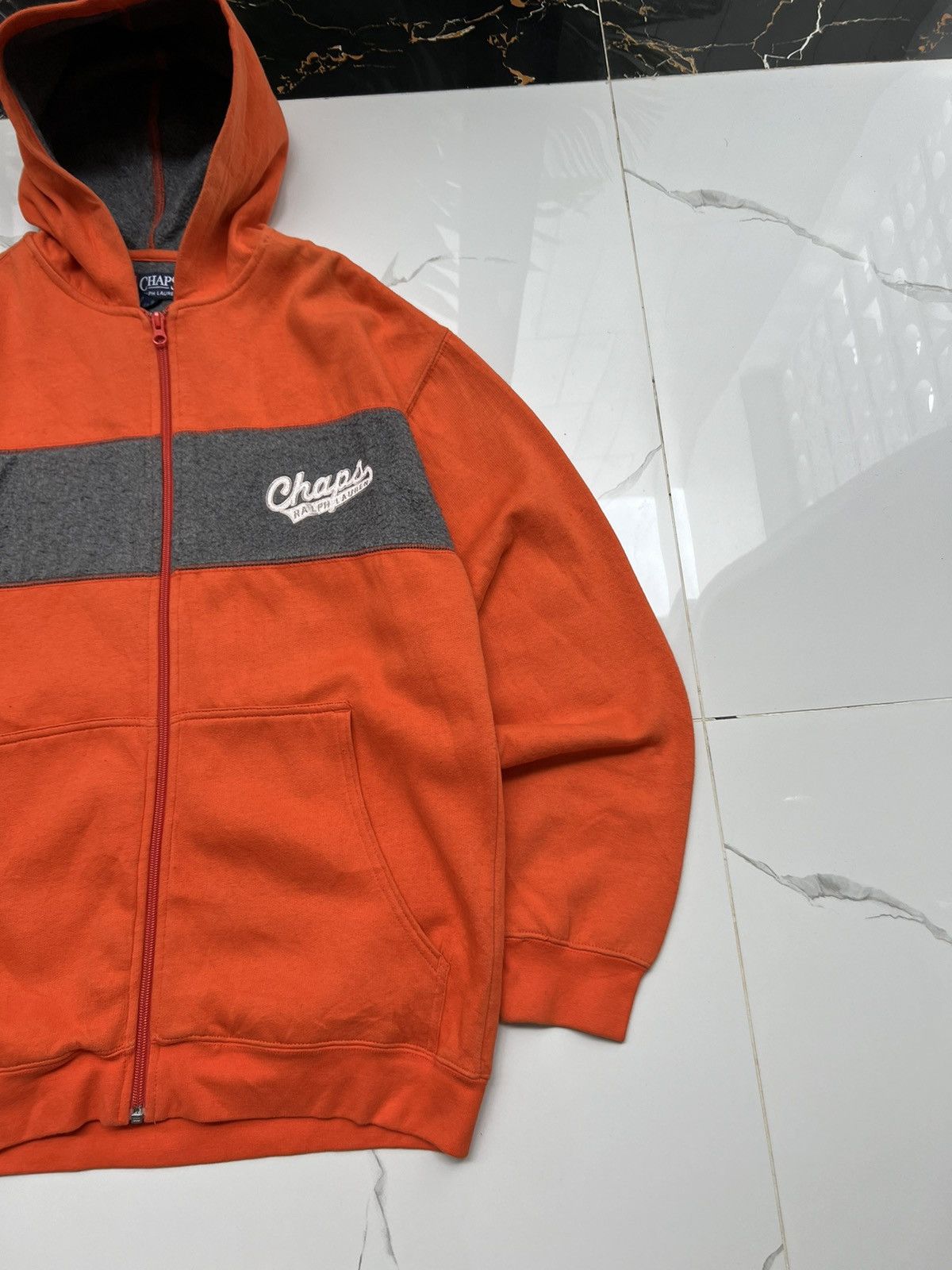 Chaps Ralph Lauren × Vintage 90’s RALPH LAUREN CHAPS RETRO RARE ZIP BIG LOGO HOODIE Y2K Size US S / EU 44-46 / 1 - 2 Thumbnail