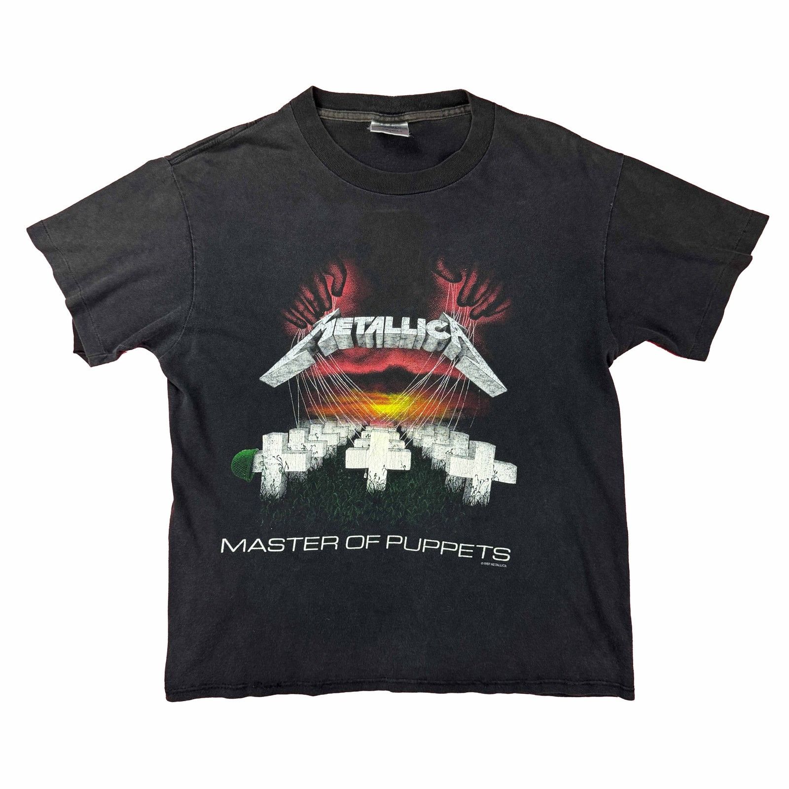 Vintage 1989 80s Metallica Master of Puppets Rock Metal Band T-Shirt Size US L / EU 52-54 / 3 - 1 Thumbnail