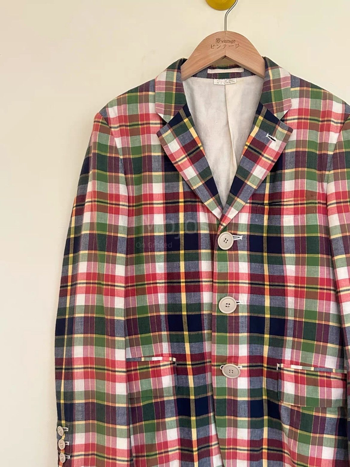 Comme des Garcons Homme Plus Comme Des Garcons Homme Plus 08SS Runway Plaid Jacket-2508 Size US S / EU 44-46 / 1 - 2 Thumbnail