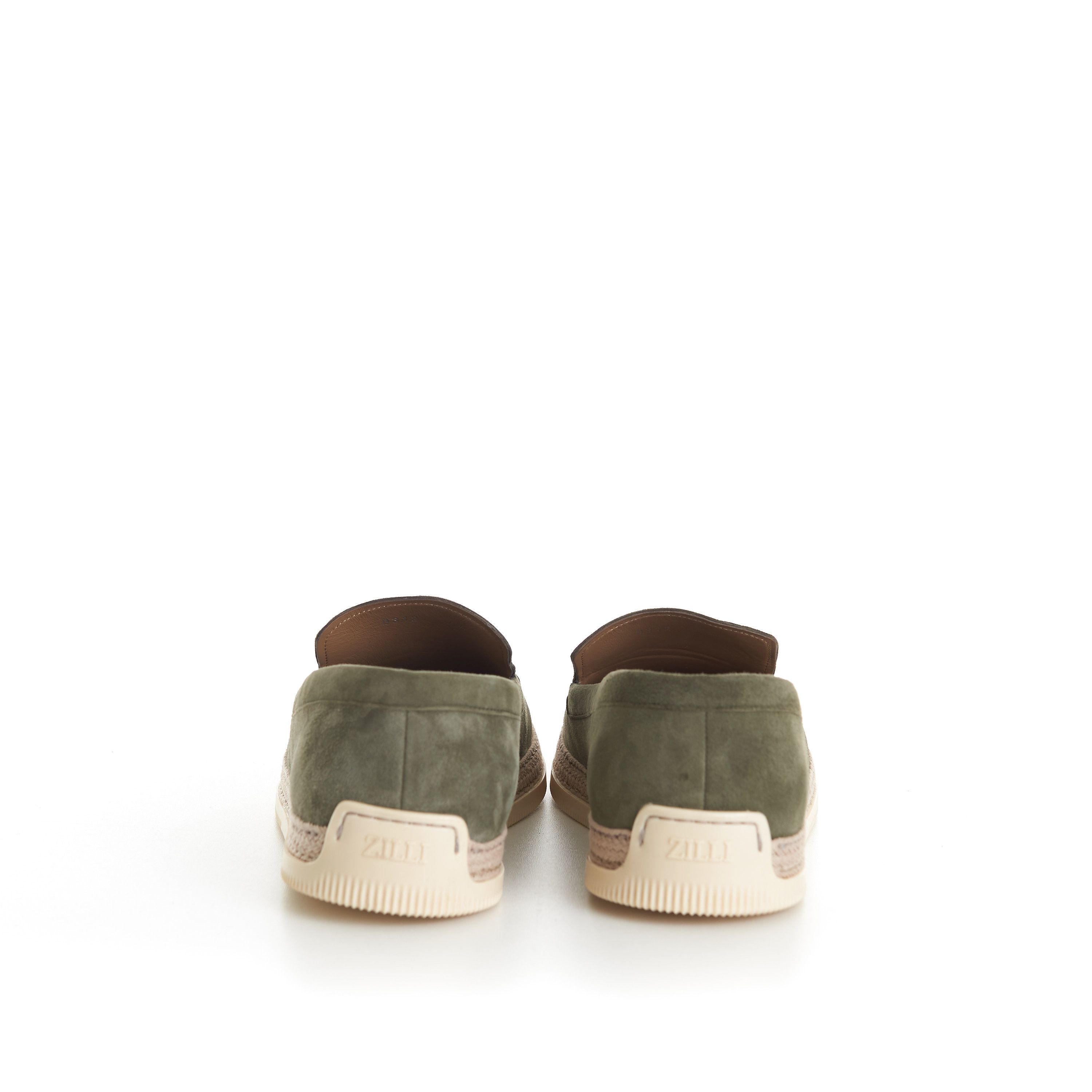 Zilli Green Casual Moccasins, White Woven Outsole Size US 8.5 / EU 41-42 - 6 Thumbnail