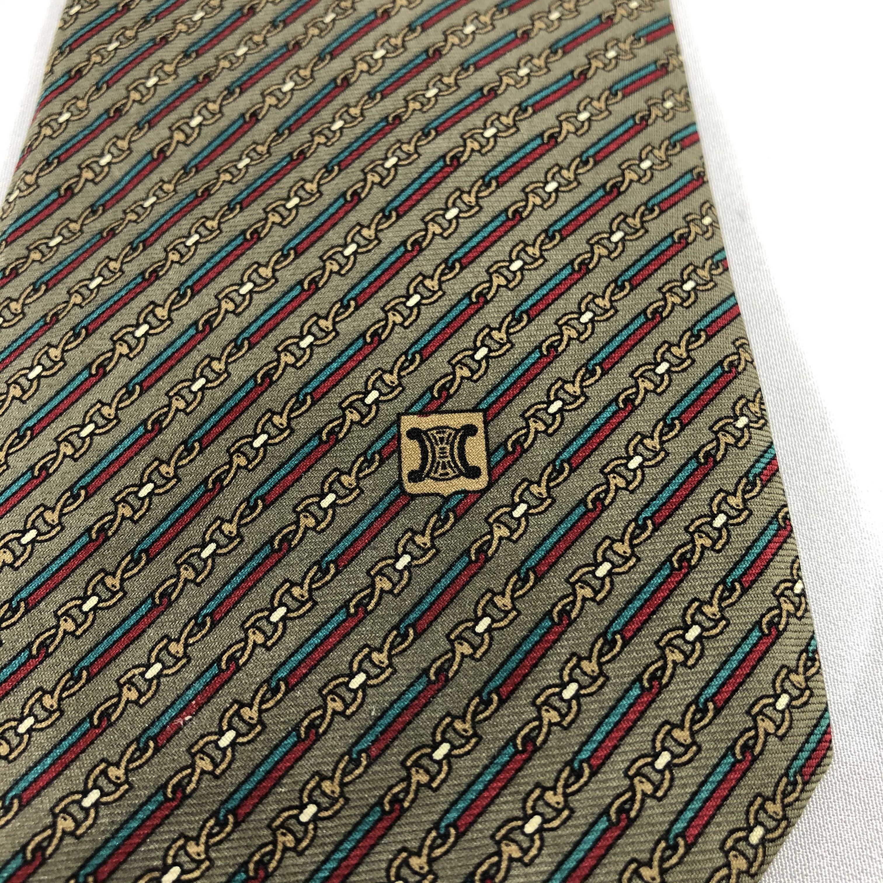 Vintage CeLIne Silk Neck Ties T53 Size ONE SIZE - 2 Thumbnail