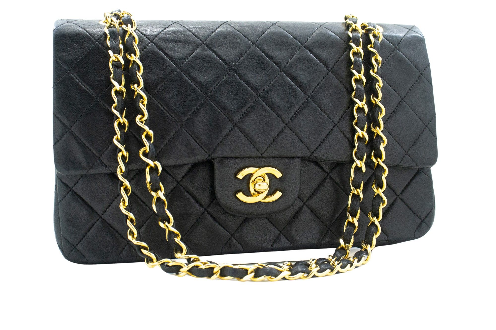Chanel Double Flap Black Leather Shoulder Bag (Pre-Owned) Size ONE SIZE - 1 Thumbnail