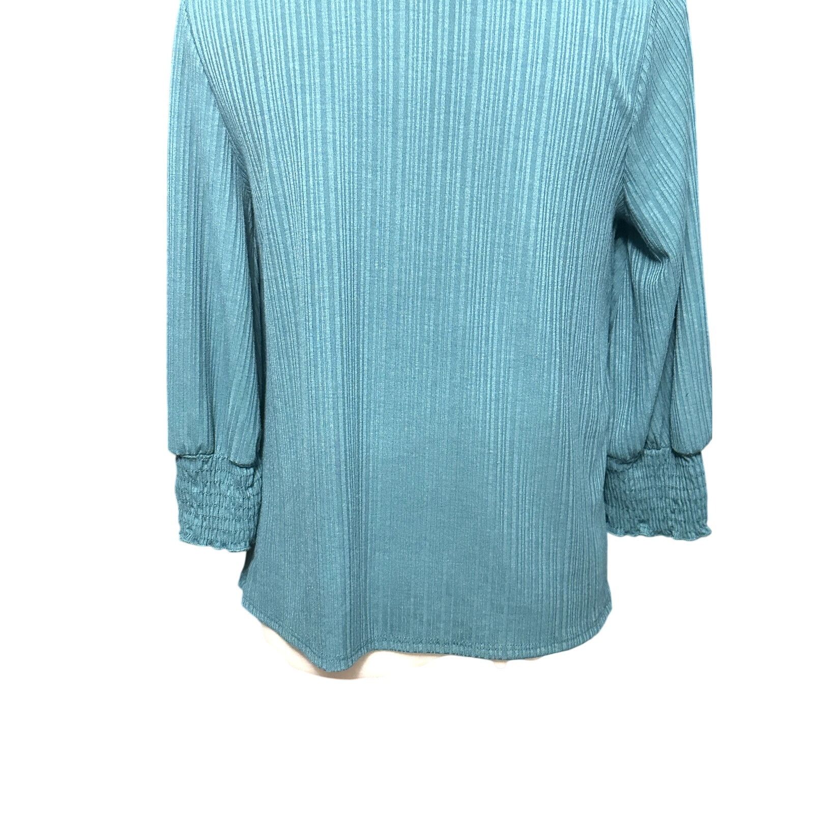 Other W5 Blouse Shaded Spruce Ribbed Smocked 3/4 Sleeves Green M Size M / US 6-8 / IT 42-44 - 7 Thumbnail