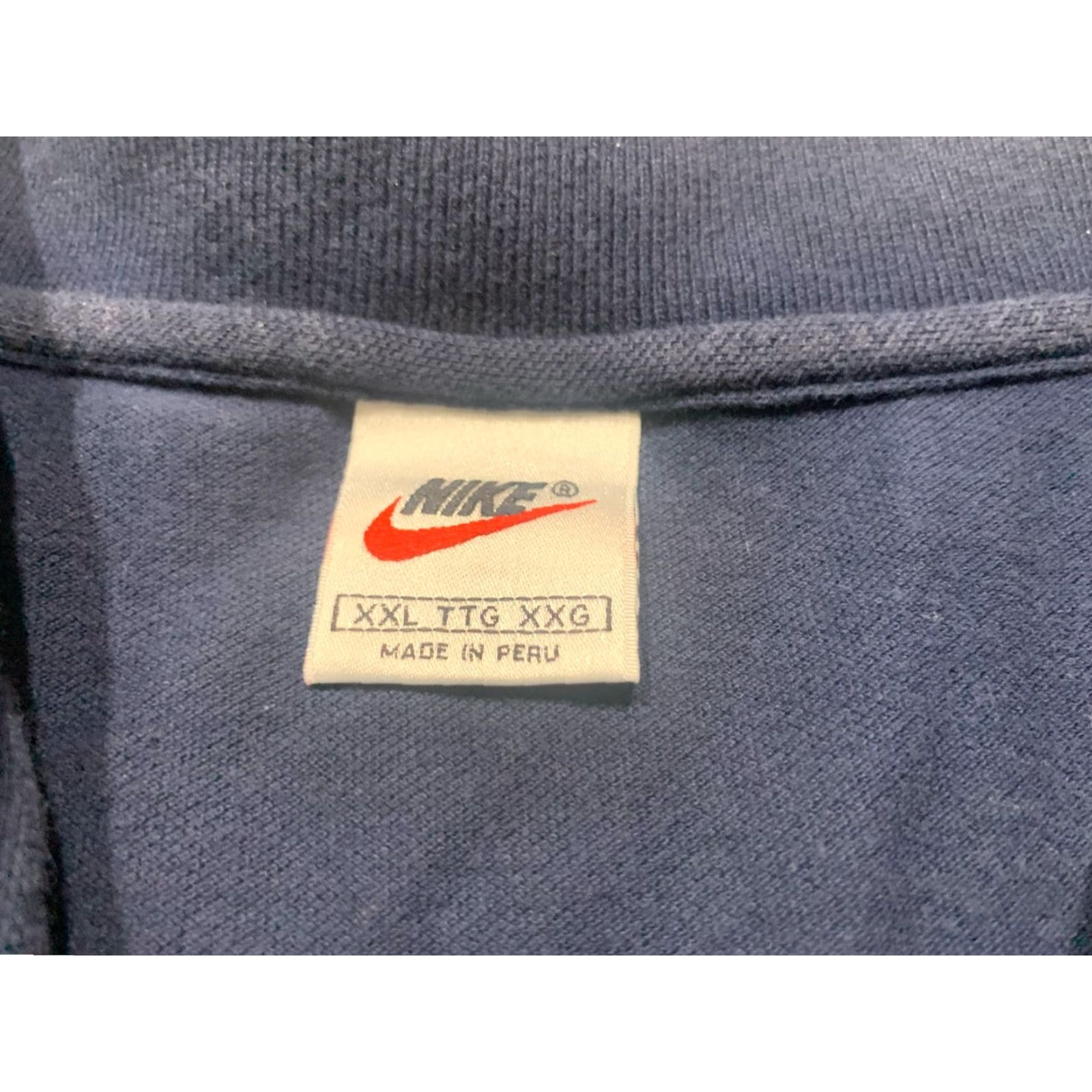 Nike VINTAGE Nike Polo Shirt Golf 2XL Navy Blue 100% Cotton Mens Polo 2XL Navy Golf Shirt Size US XXL / EU 58 / 5 - 5 Thumbnail