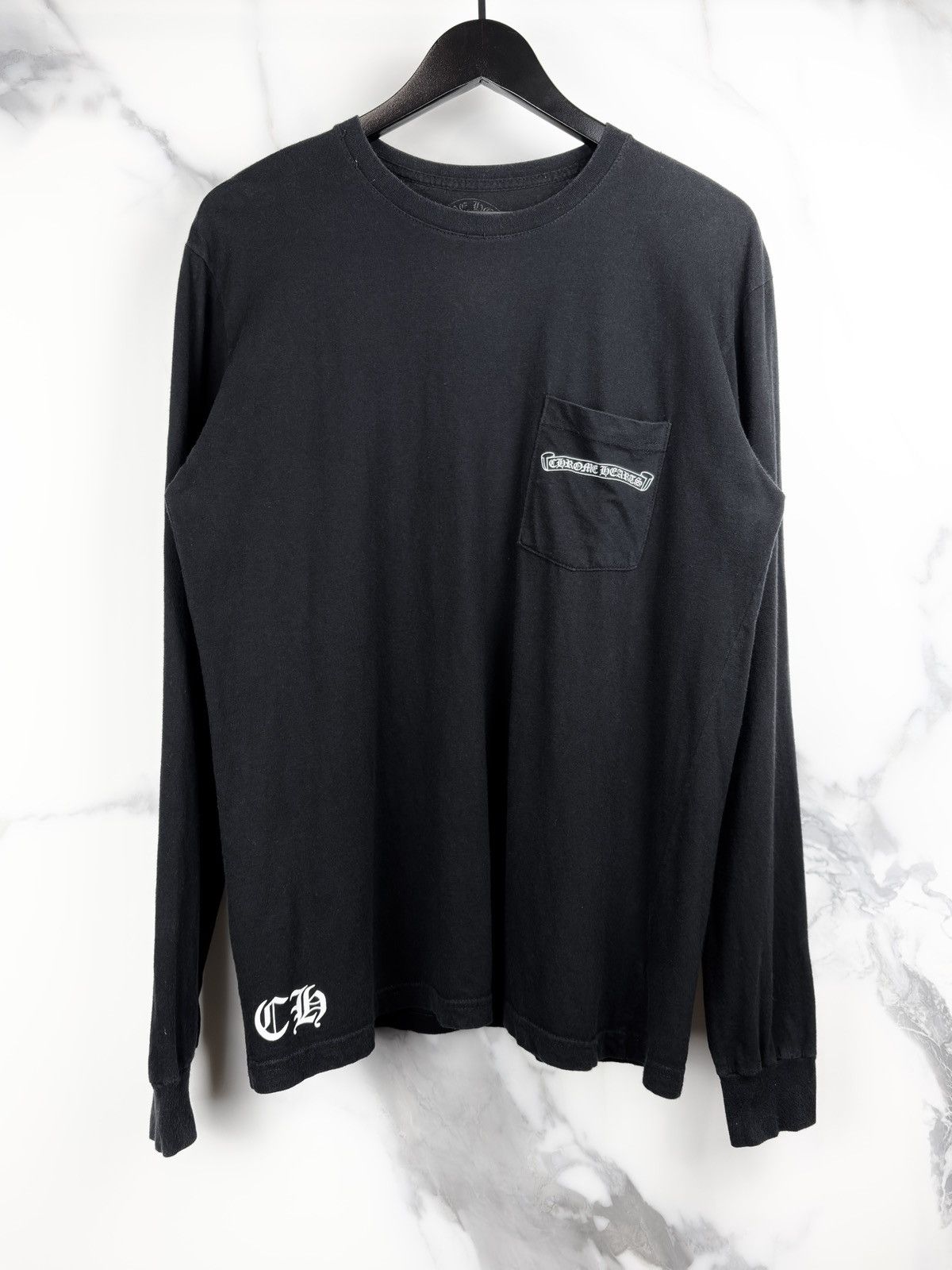 Chrome Hearts Chrome Hearts Vintage Plus Cross Logo Longsleeve Tshirt Size US L / EU 52-54 / 3 - 2 Thumbnail