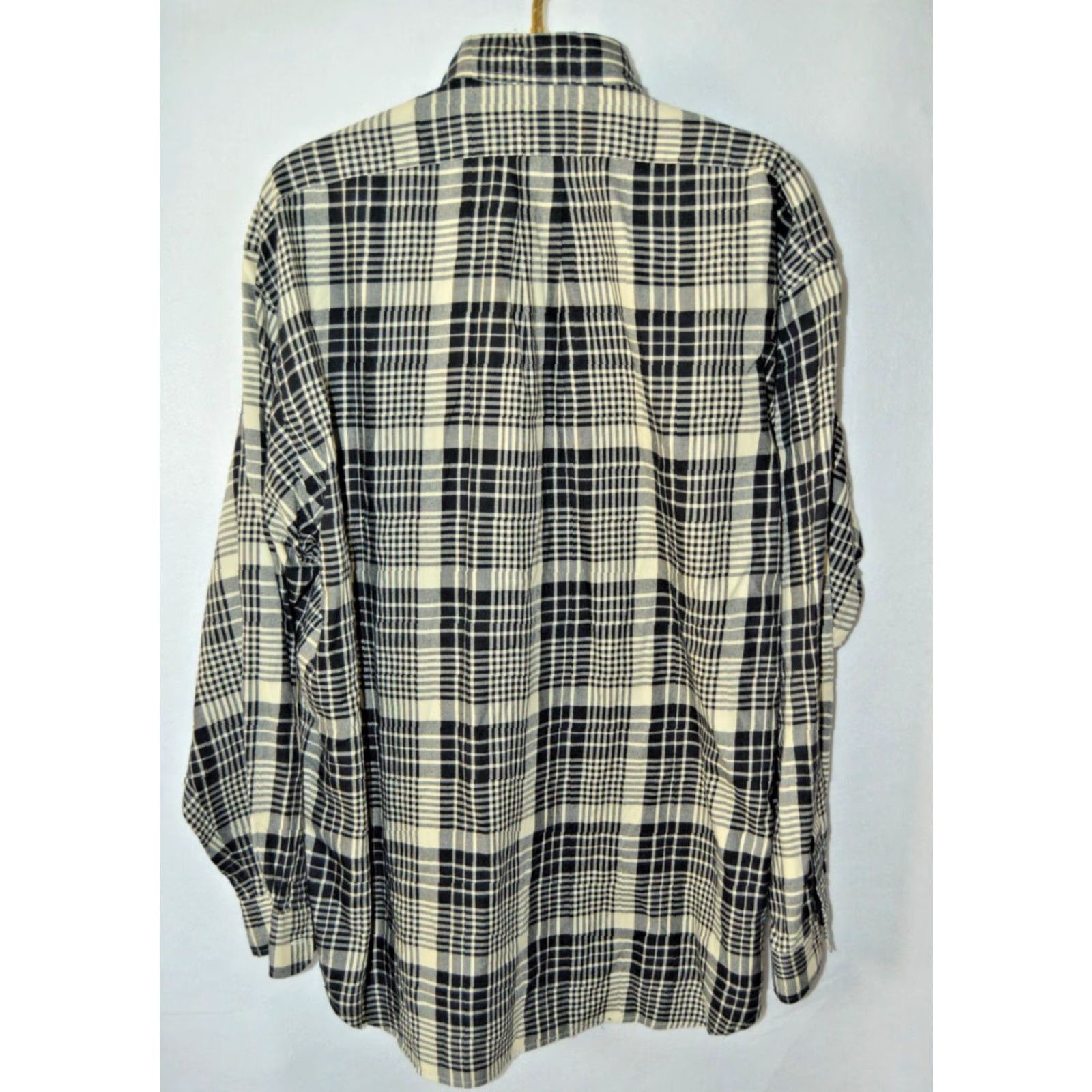 Polo Ralph Lauren VINTAGE Polo Ralph Lauren Blaire Shirt XL Black Plaid Cotton Long Sleeve Button-Up Mens Size US XL / EU 56 / 4 - 2 Thumbnail