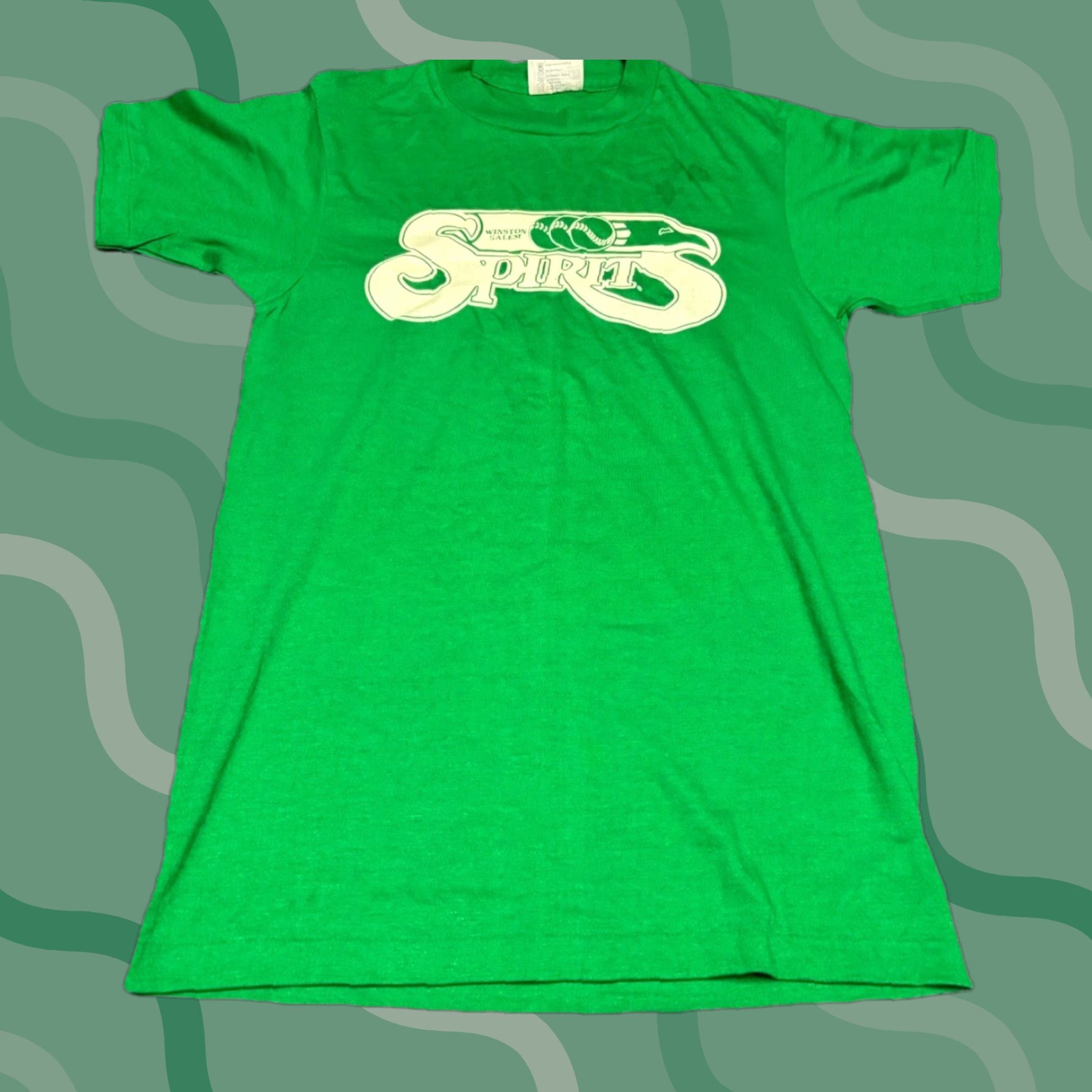 Hanes VTG 80s Winston-Salem Spirits MiLB T-Shirt S C4 Shirt Men Green 80s Spirit Short Sleeve Hanes Size US S / EU 44-46 / 1 - 1 Thumbnail
