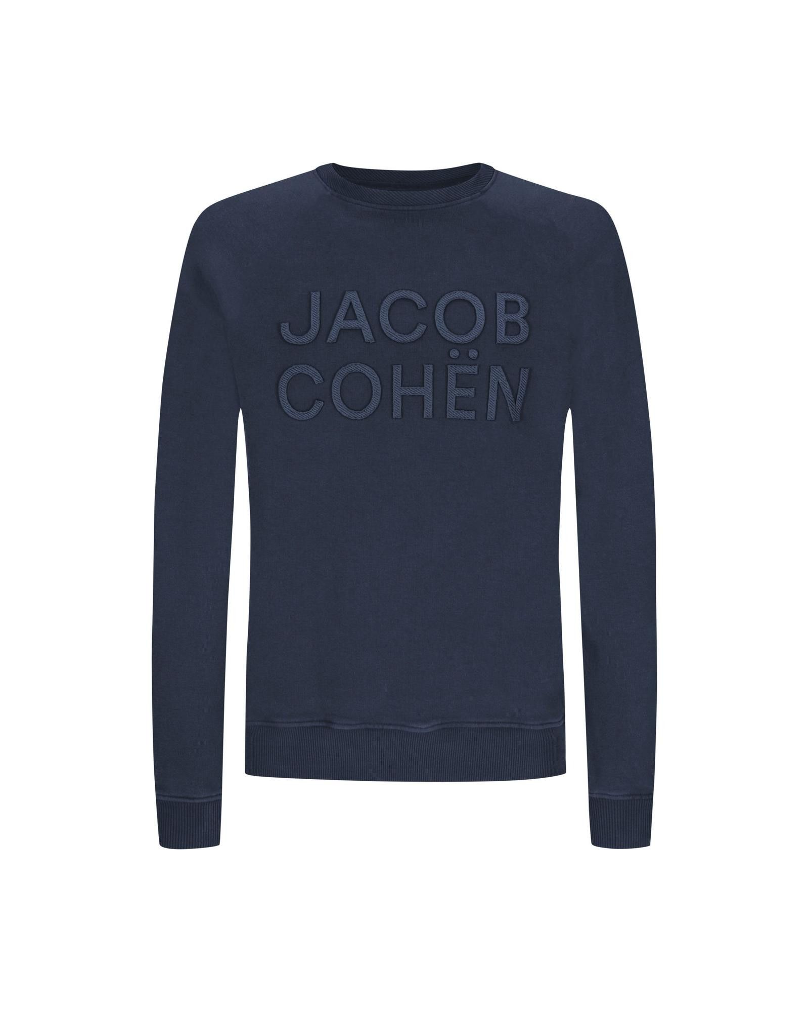 image of Jacob Cohen Textured Italian Sweatshirt in Blue, Men's (Size Medium)