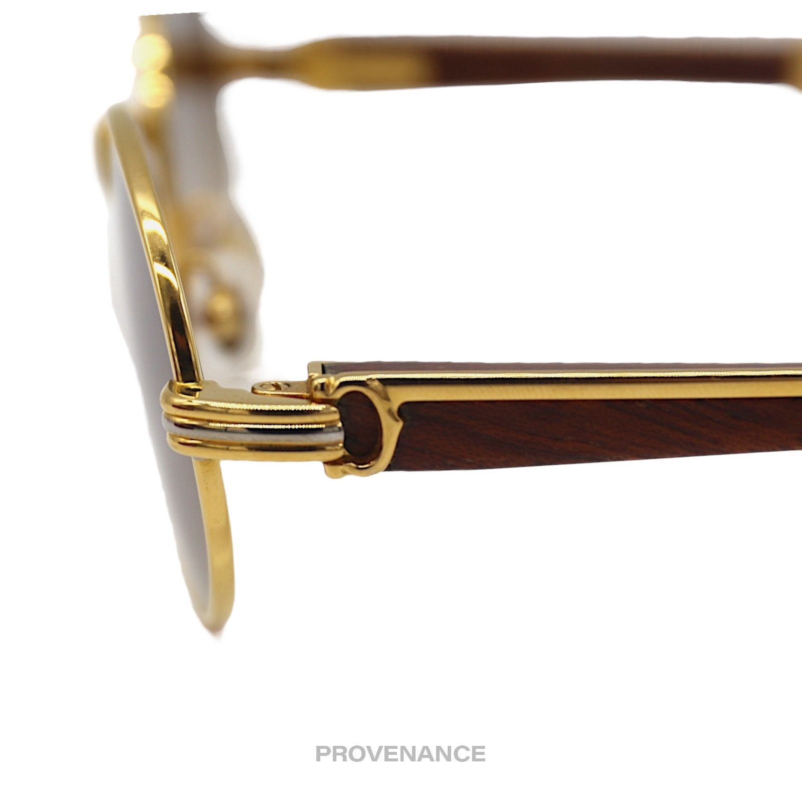 Cartier 🔴 Cartier Giverny Sunglasses - Bubinga Gold Trinity Brown Size ONE SIZE - 6 Thumbnail