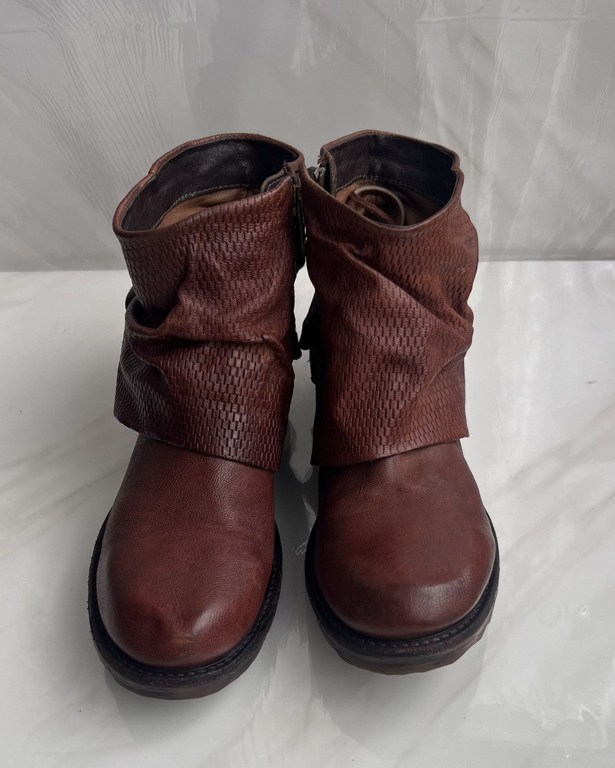 A.S.98 As 98 Airstep italian Zipper Boho Biker distressed boot Size US 8 / IT 38 - 2 Thumbnail