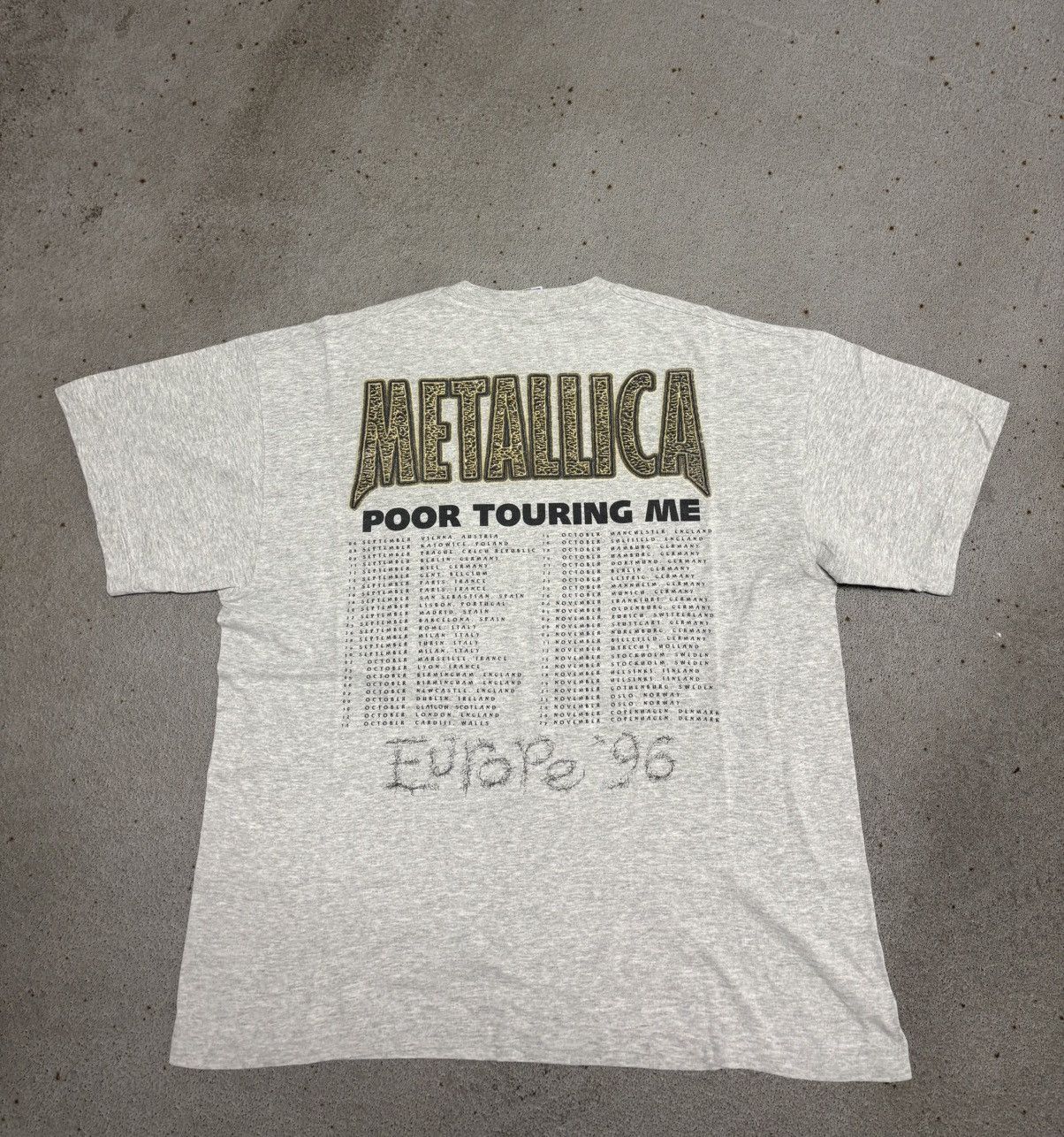 Band Tees 1996 METALLICA POOR TOURING ME TSHIRT Size US XL / EU 56 / 4 - 2 Thumbnail