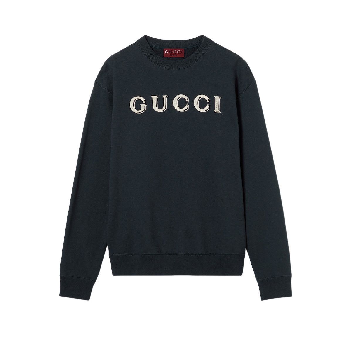 Gucci GUCCI $1400 Dark Blue Cotton Sweatshirt New & Authentic (Men Size US L / EU 52-54 / 3 - 1 Preview