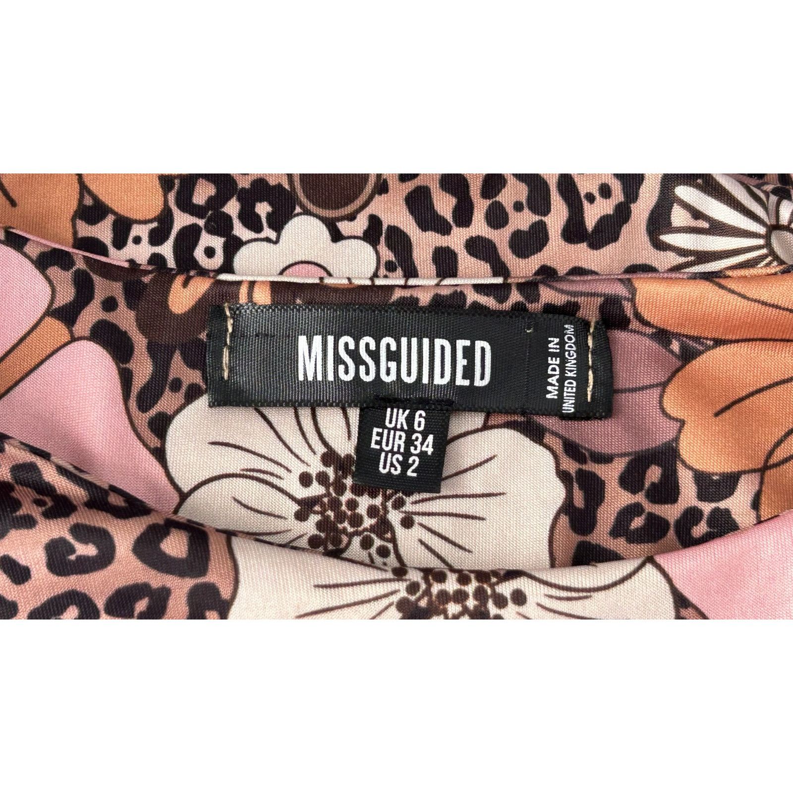 Other Missguided | Floral Cheetah Leopard Print Bodysuit | 2 Size XS / US 0-2 / IT 36-38 - 2 Thumbnail