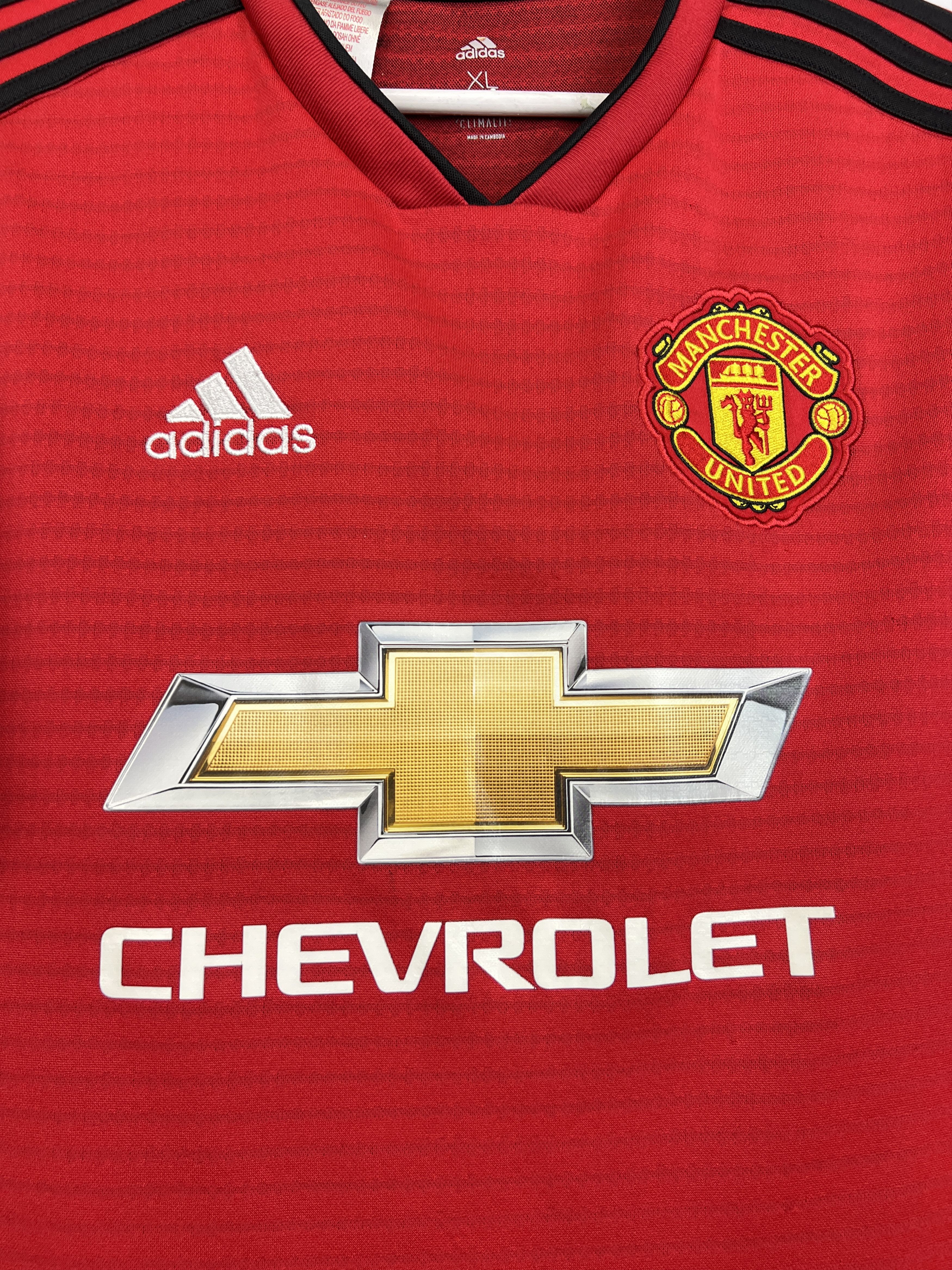 Adidas Manchester United football shirt #6 Pogba Jersey Boys XL Size US XXS / EU 40 - 4 Thumbnail