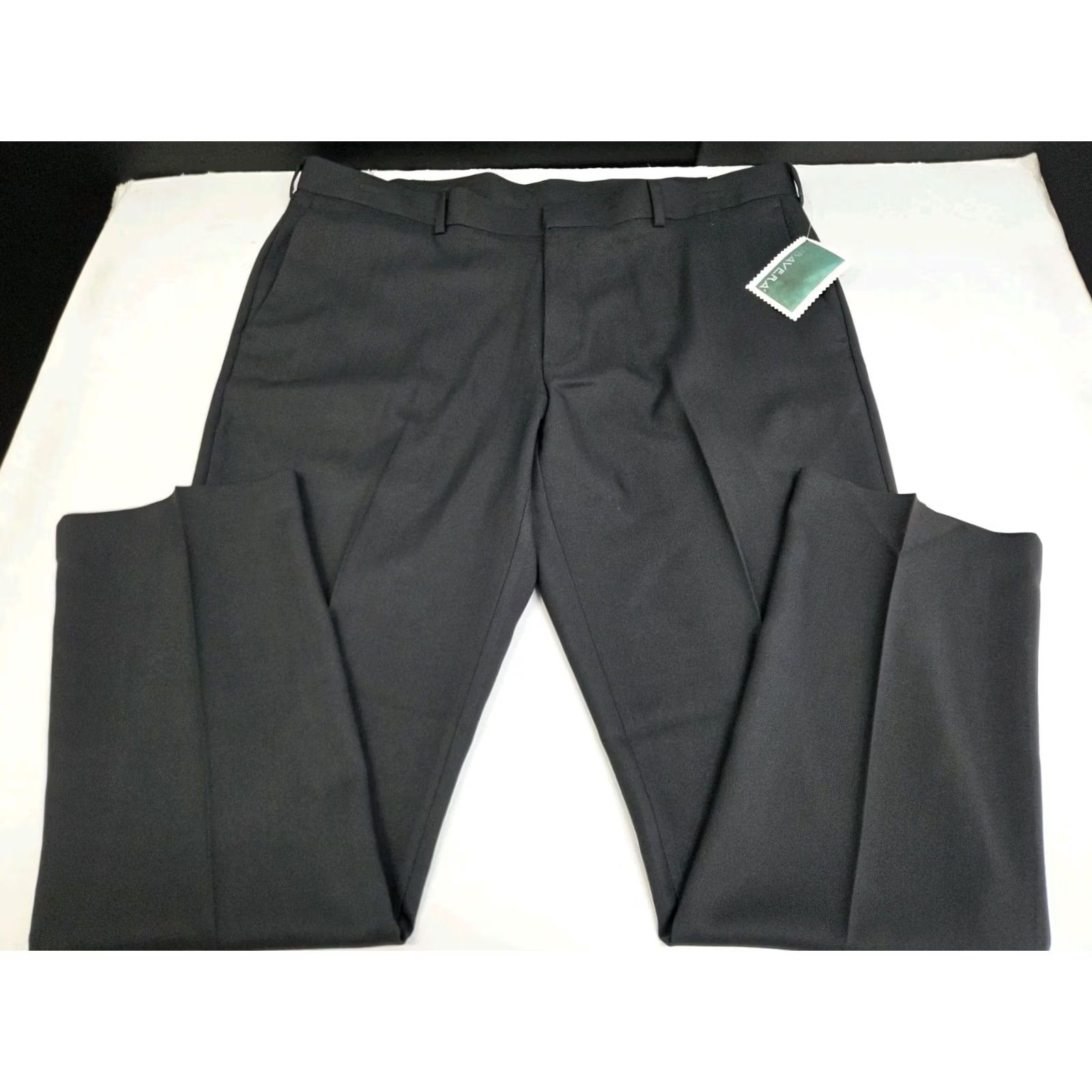 Cubavera Cubavera Mens Charcoal Dress Pants Size 40/32 Polyester Flat Front Straight Leg Regular Fit Knit 7526 Pants Men Dress Size US 40 / EU 56 - 2 Thumbnail