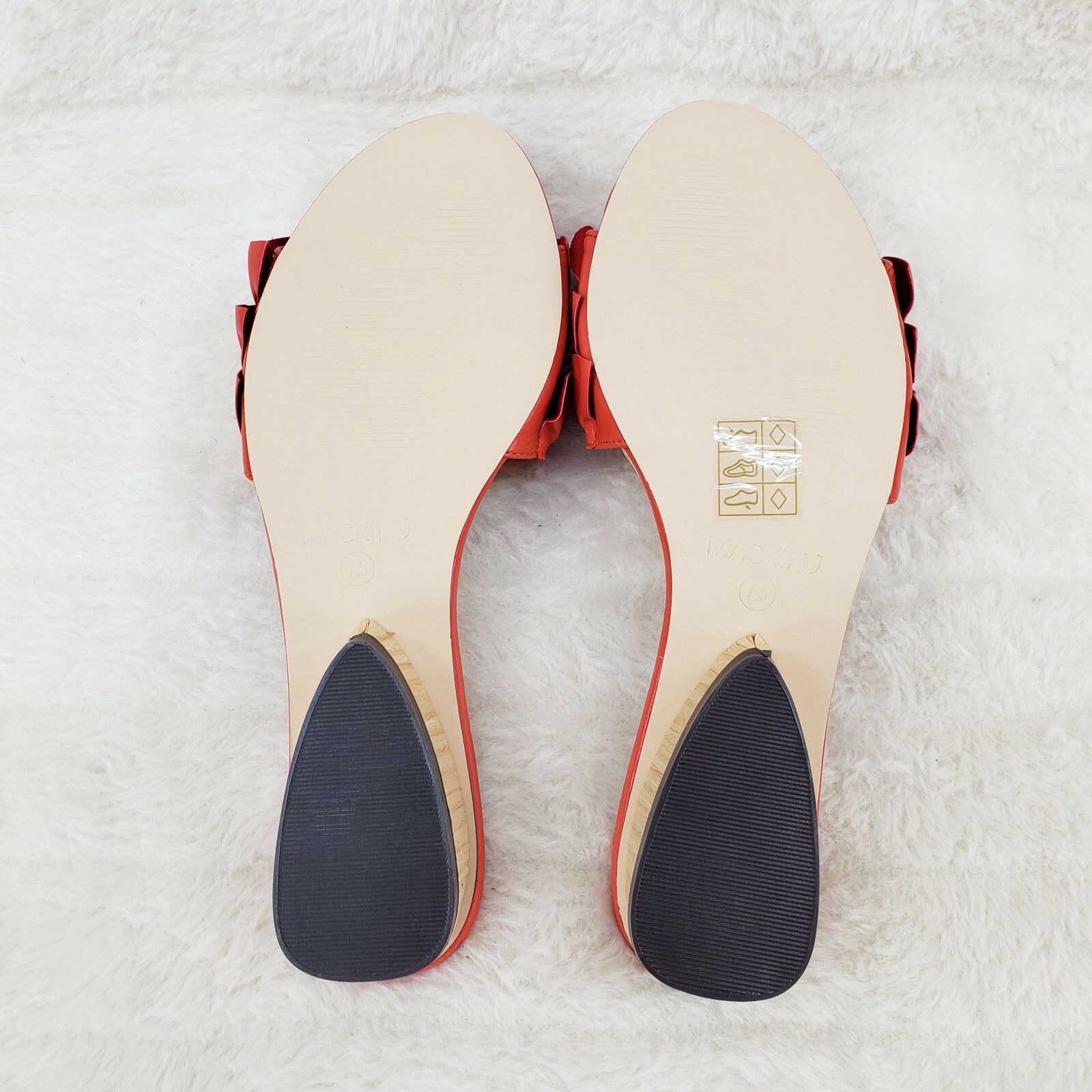 Other Mac J Orange Ruffle Wave Slip On Flats Mules Clog Slipper S Size US 8.5 / IT 38.5 - 4 Thumbnail