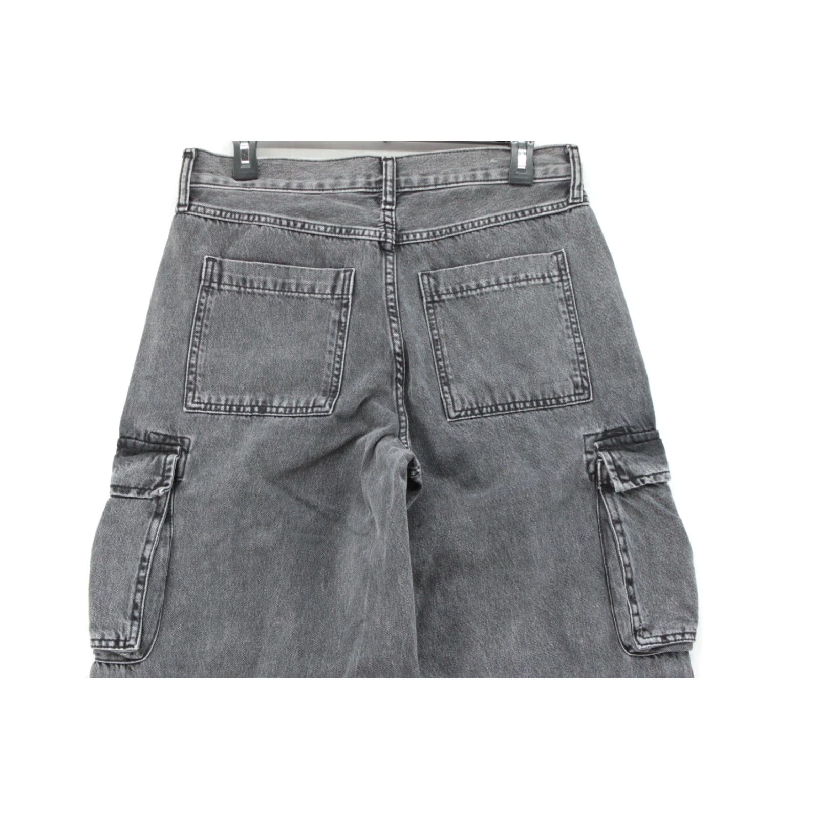 Old Navy VINTAGE Old Navy Jeans Women Baggy Wide Leg 11" Cargo Denim Blue Size 6 30" Inseam 90s Bohemian Grunge School Womens Size 28" / US 6 / IT 42 - 5 Thumbnail