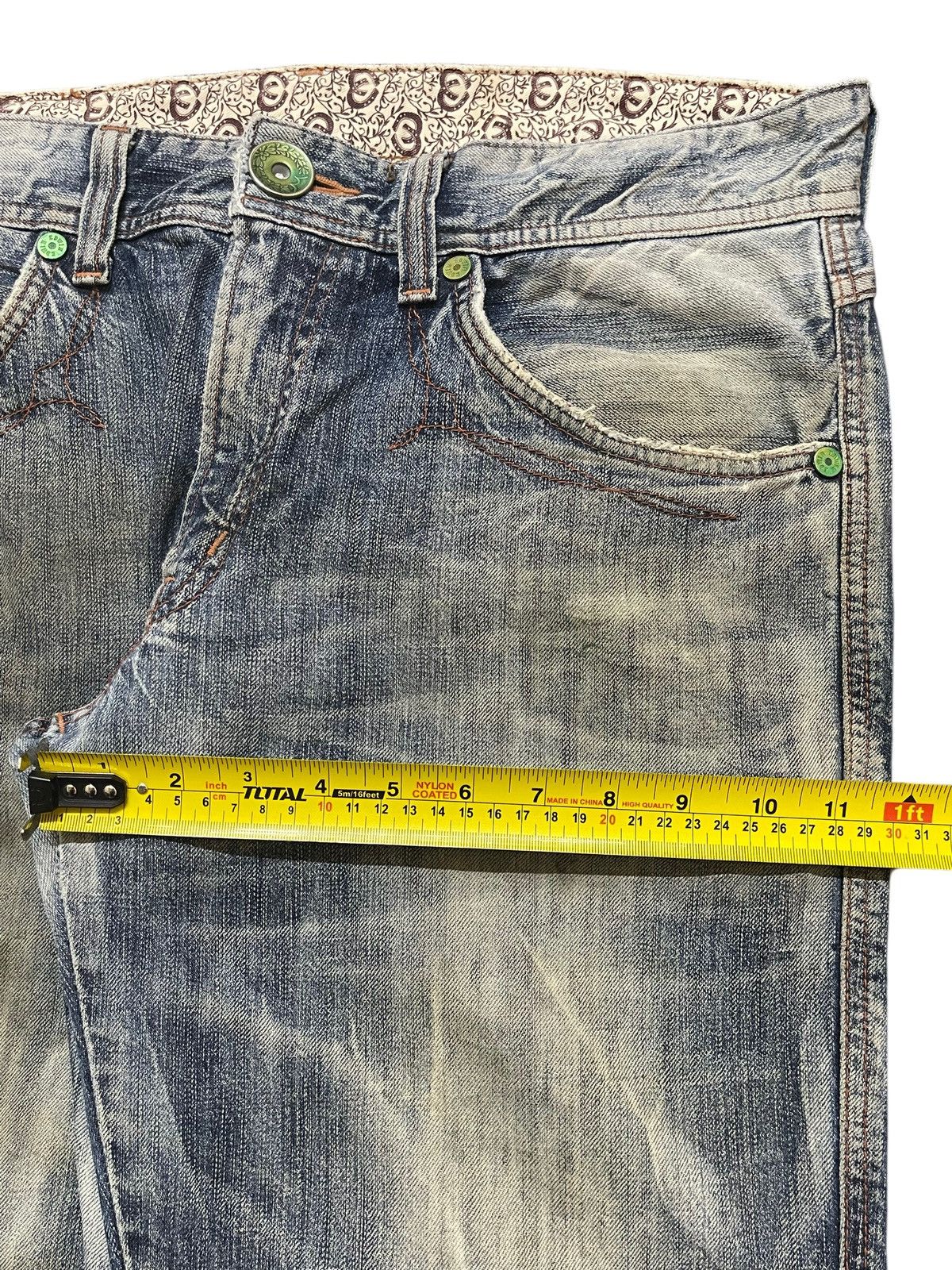 Edwin Vintage Edwin 503 Mud Wash Faded Distress Baggy Jeans Size US 34 / EU 50 - 16 Thumbnail