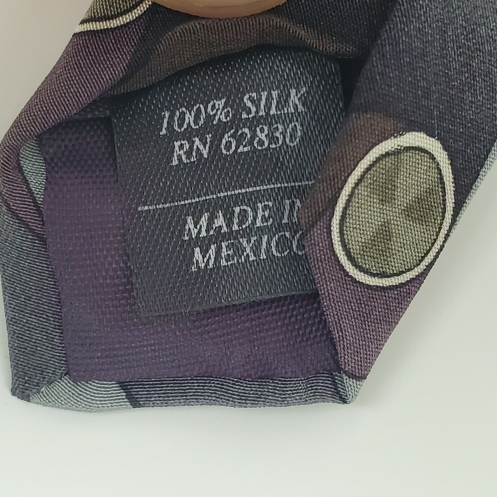 Vintage Cocktail Collection Gray Purple Silk Abstract Geometric Tie Size ONE SIZE - 4 Thumbnail