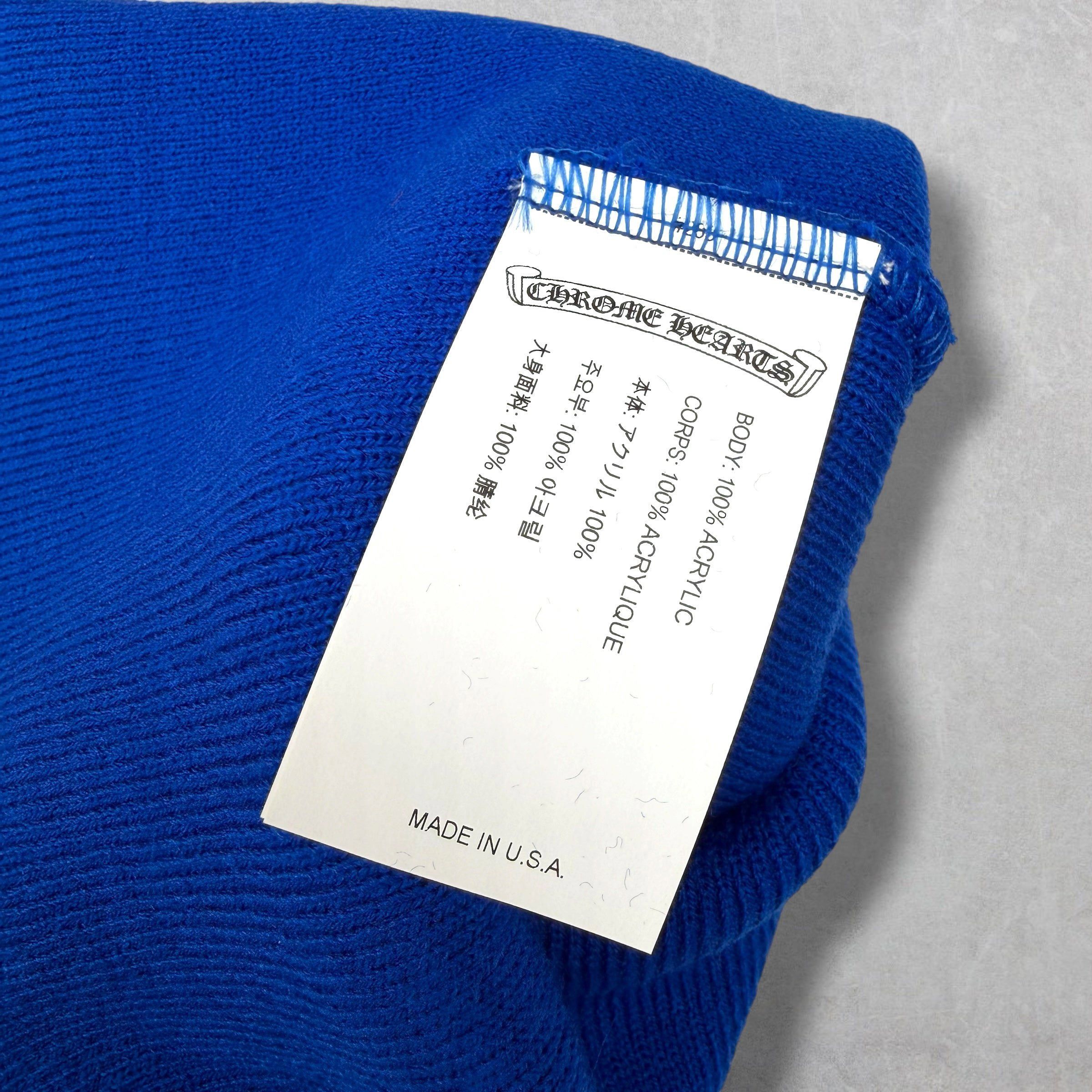 Chrome Hearts Chrome Hearts CH Logo Blue Beanie Size ONE SIZE - 3 Thumbnail