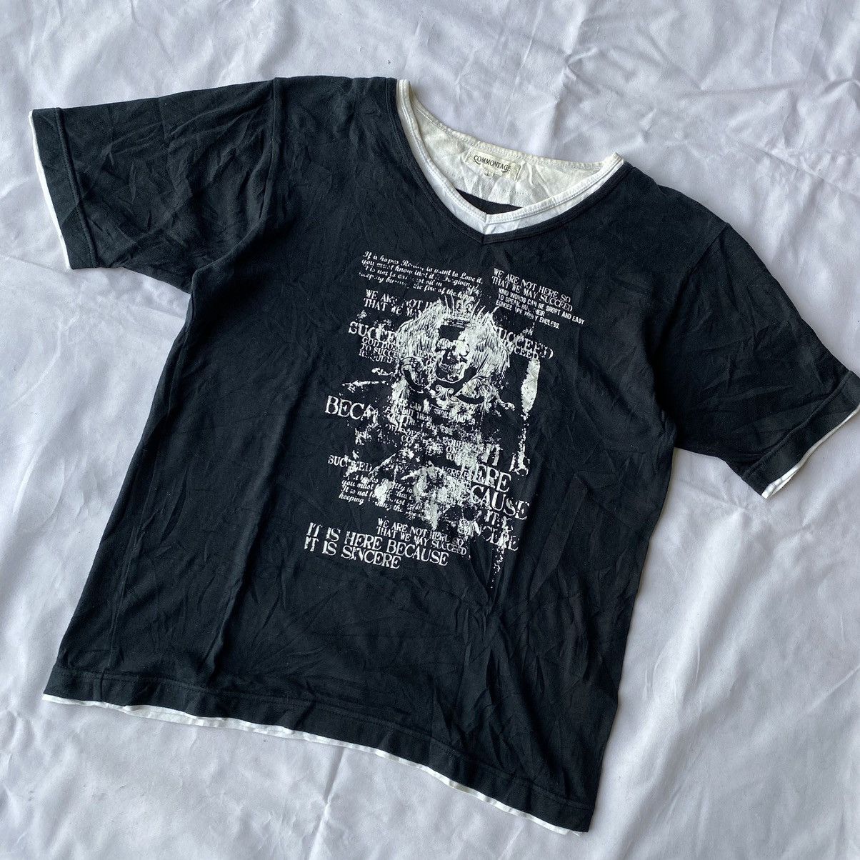 If Six Was Nine × Japanese Brand × Le Grande Bleu (L.G.B.) Japanese Poem Commontage Double Layer Gothic Size US L / EU 52-54 / 3 - 4 Thumbnail
