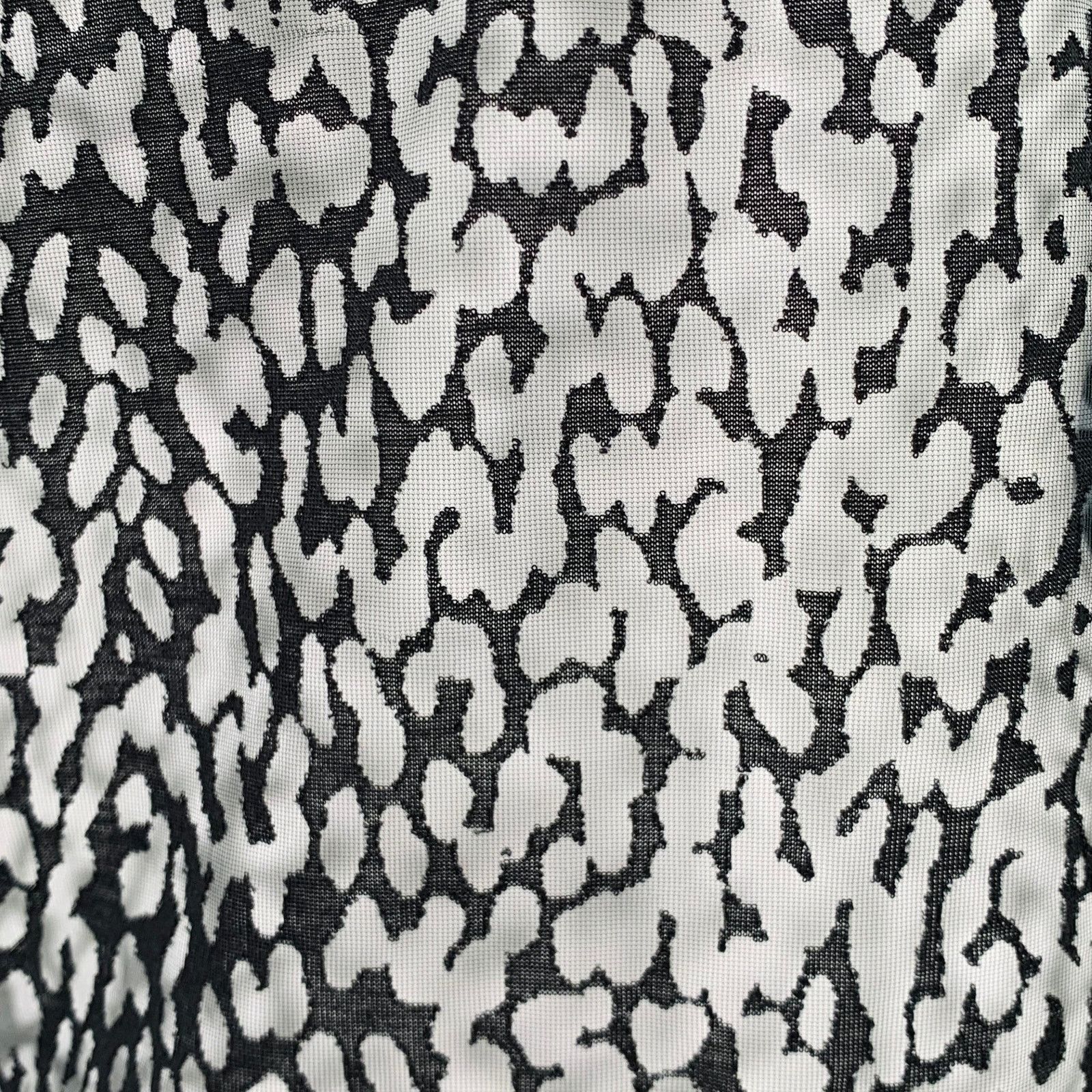 Saint Laurent Paris S Black Lyocell Blend See Through Animal Print Casual Top Size S / US 4 / IT 40 - 2 Thumbnail