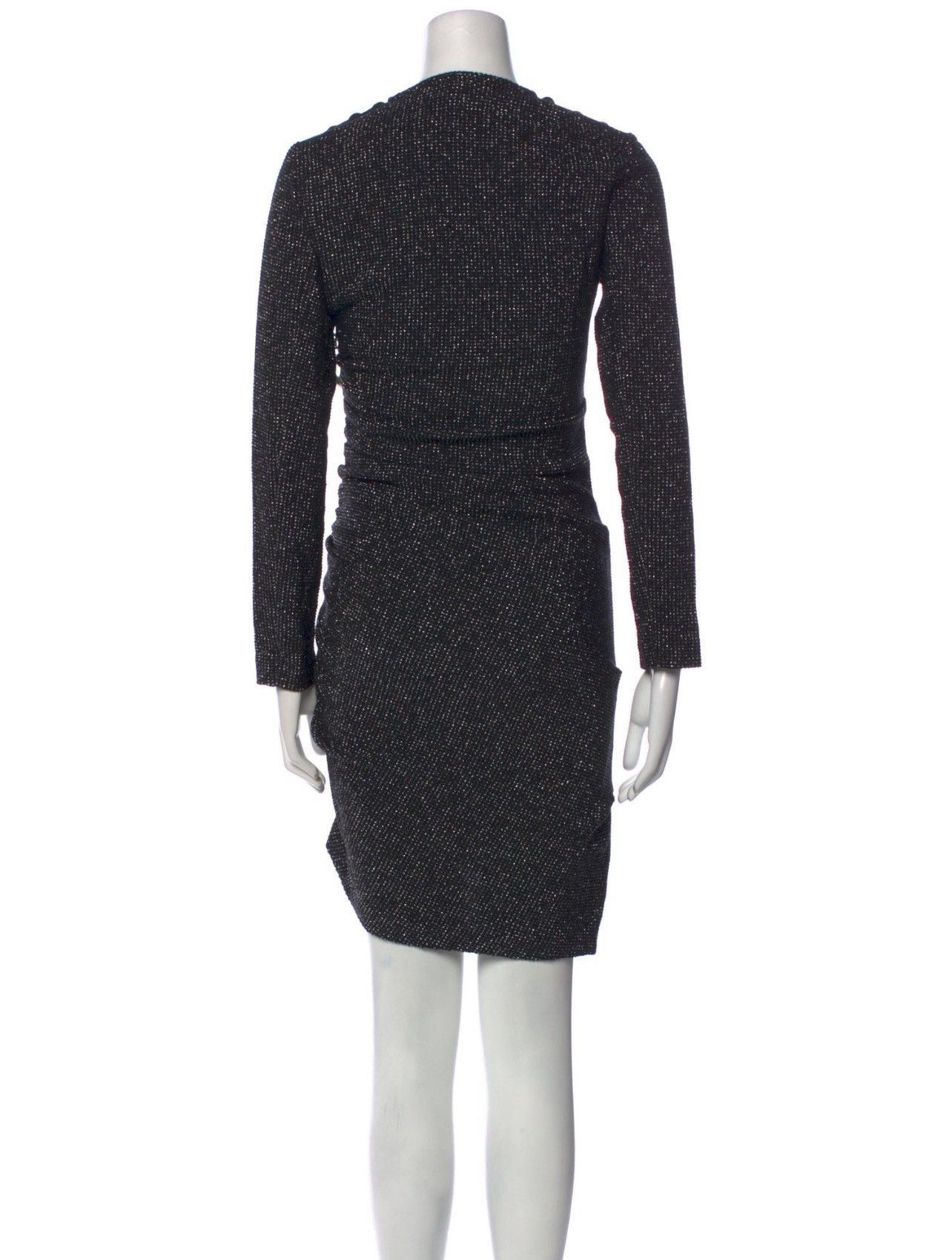 Veronica Beard Veronica Beard Black Sparkly Ruched Metallic Bodycon Dress Size XS / US 0-2 / IT 36-38 - 6 Thumbnail
