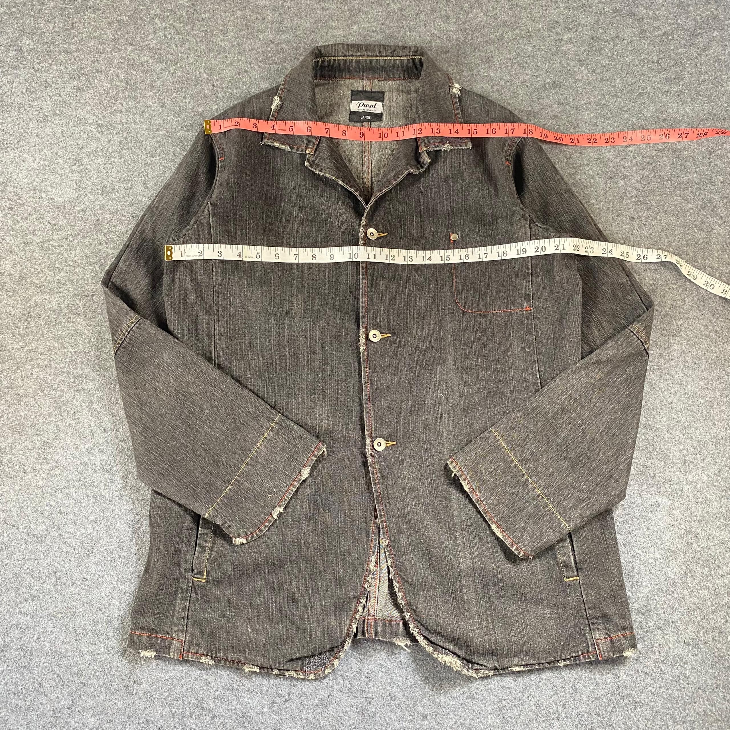 Japanese Brand Vintage Power To The People Denim Blazer Jacket Size US L / EU 52-54 / 3 - 6 Thumbnail