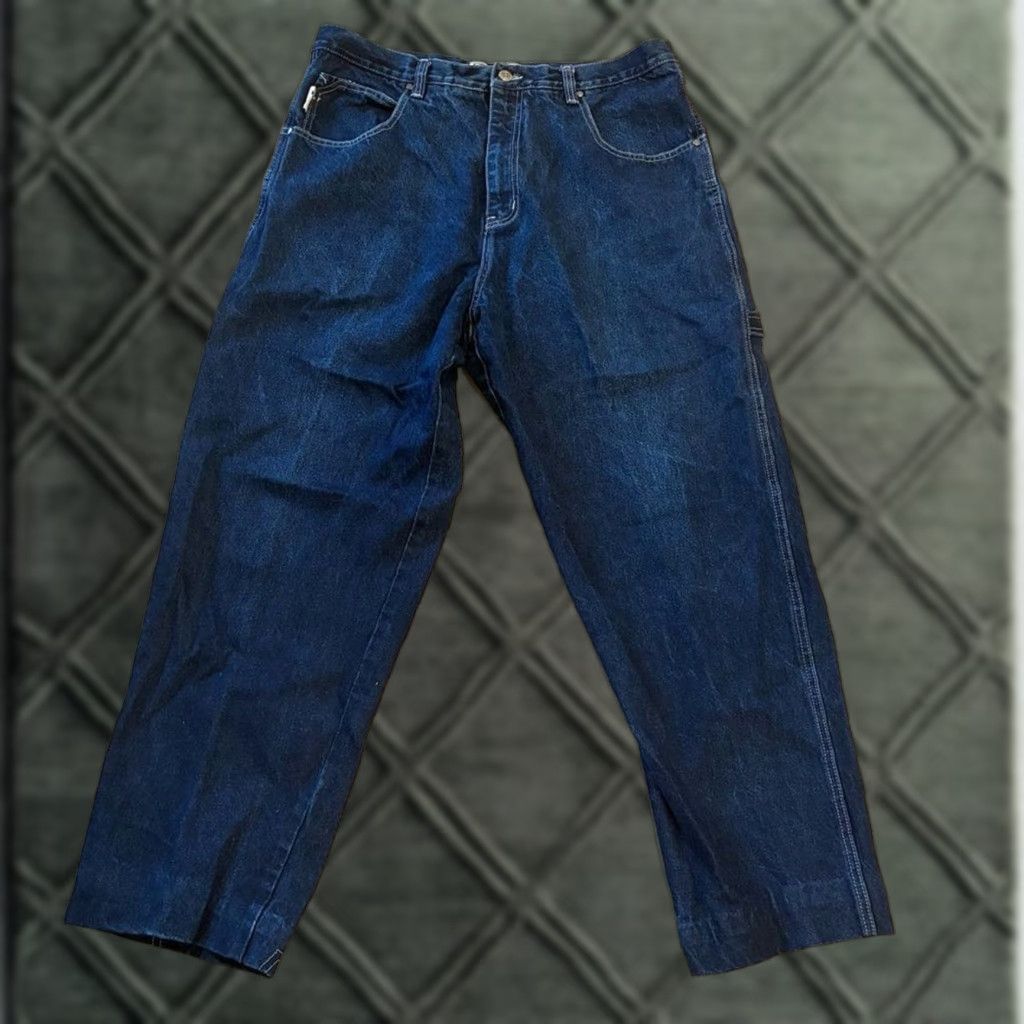 VINTAGE South Pole Jeans Contrast Stitch Straight Leg Dark Wash Jeans 40x30 Men