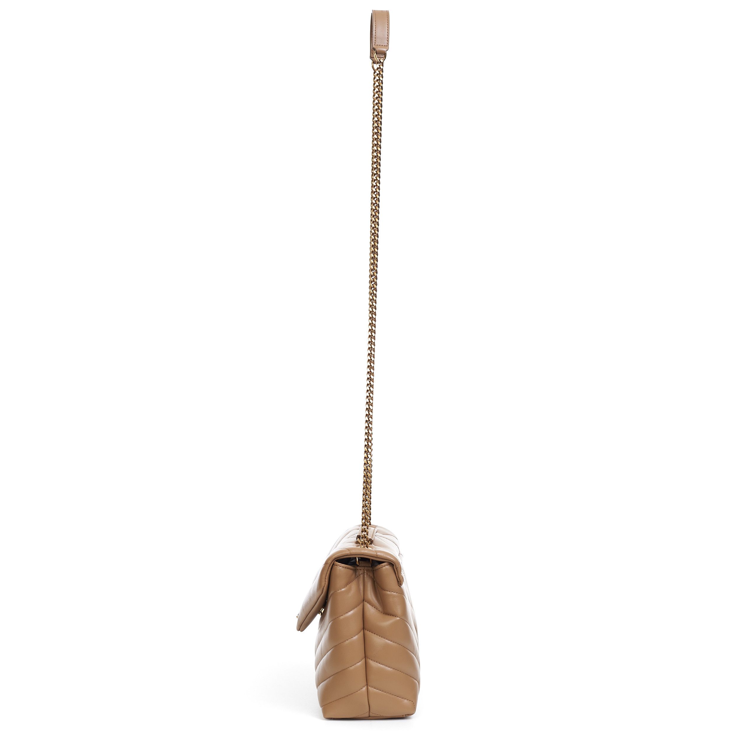 Saint Laurent Paris Loulou Small Chain Bag In Tan Quilted "Y" Leather Size ONE SIZE - 13 Thumbnail