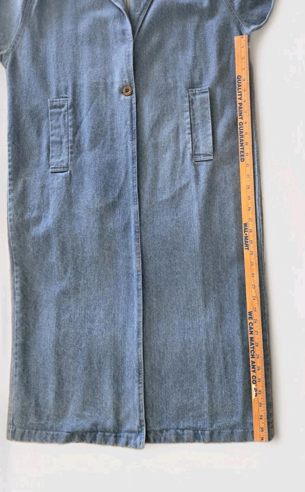Other VINTAGE 1970's WOMEN'S DENIM TRENCH COAT - Made In USA NWT Size ONE SIZE - 6 Thumbnail
