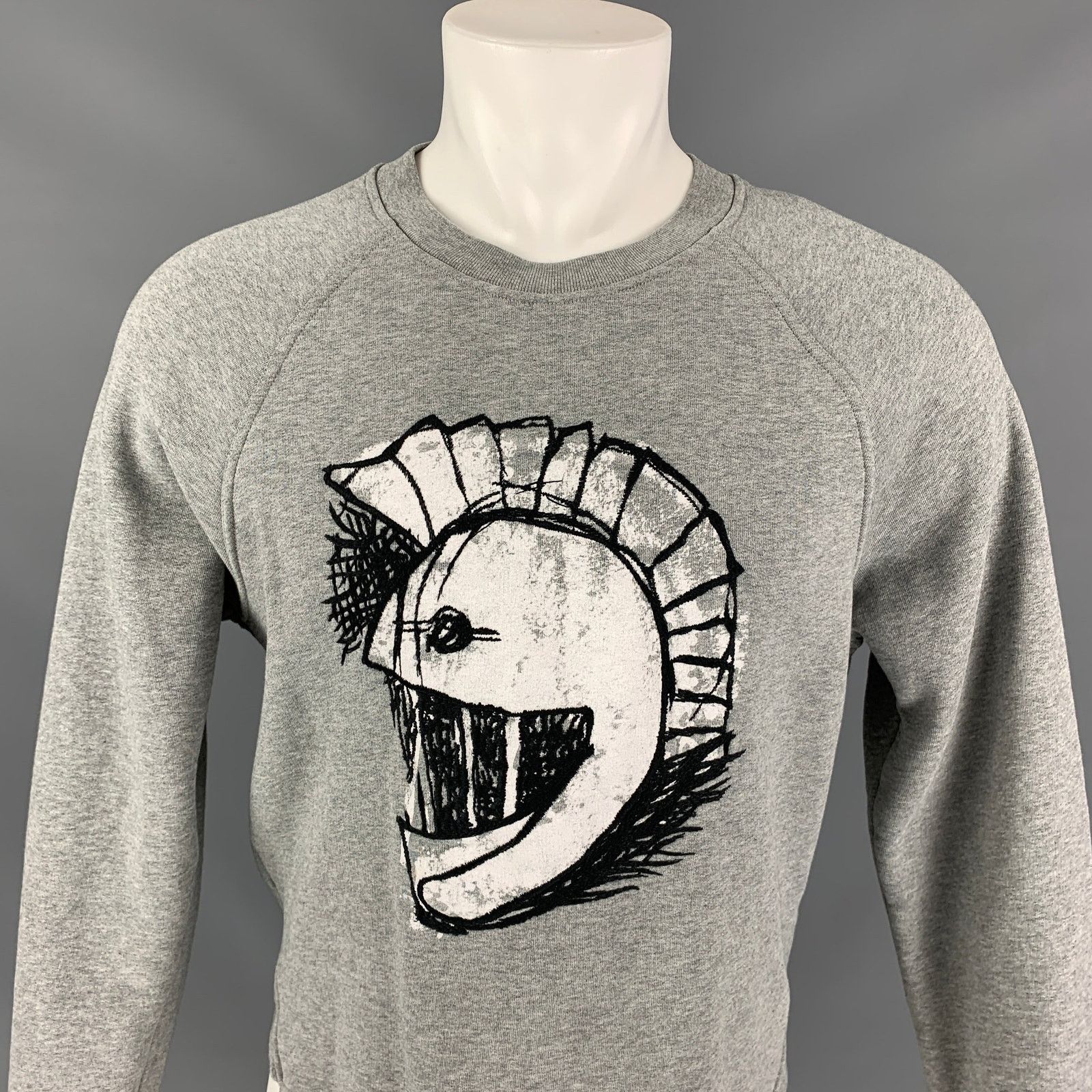Burberry S Grey Graphic Cotton / Polyester Crew-Neck Sweatshirt Size US S / EU 44-46 / 1 - 4 Thumbnail