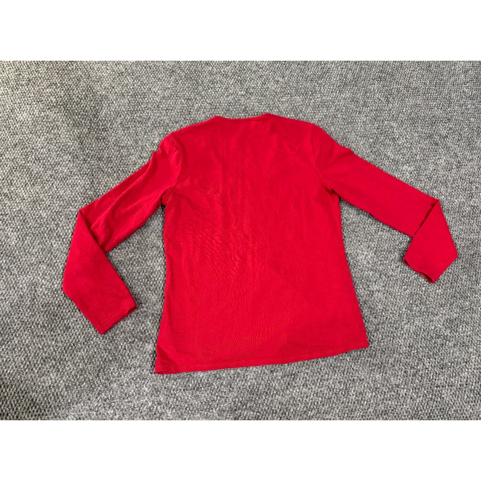 Coldwater Creek Coldwater Creek Blouse Shirt Womens Small Red Embellished Long Sleeve V-Neck Pullover Casual Knit Cotton Regular Stretch Vintage: No Size S / US 4 / IT 40 - 7 Thumbnail