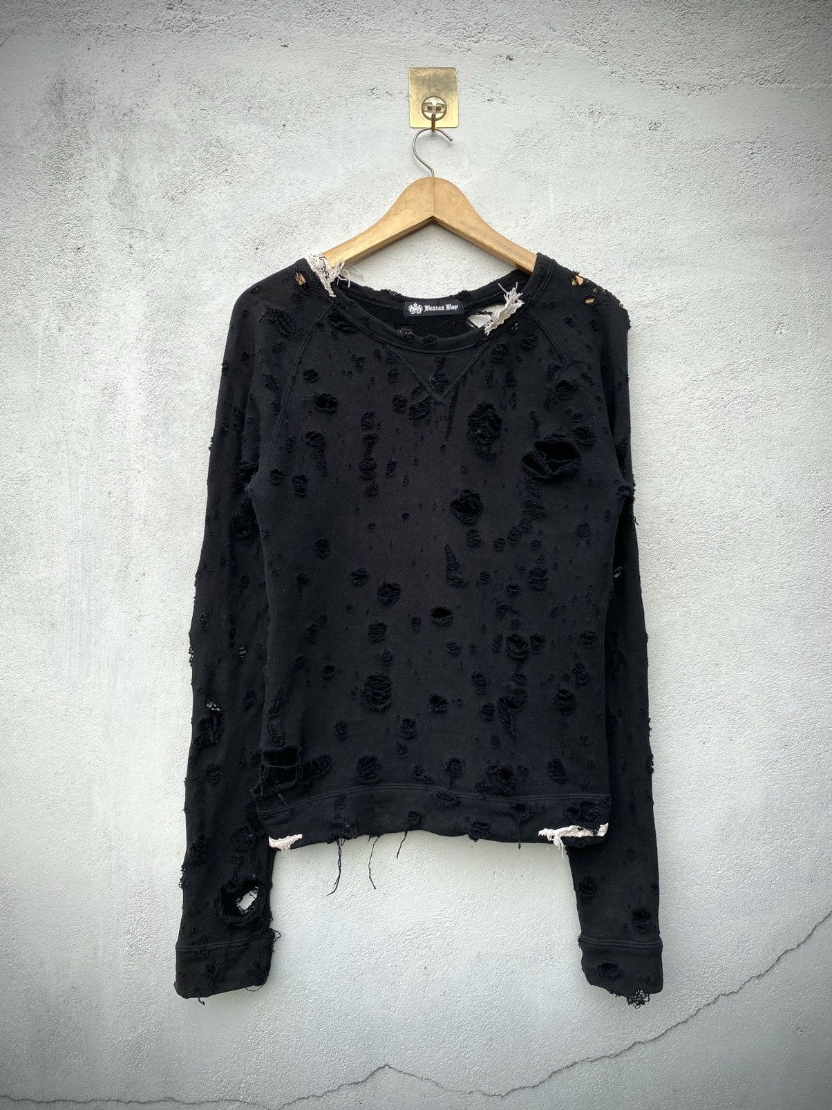 Share Spirit Homme BEAMS DISTRESSED SWEATSHIRT Size US S / EU 44-46 / 1 - 1 Thumbnail