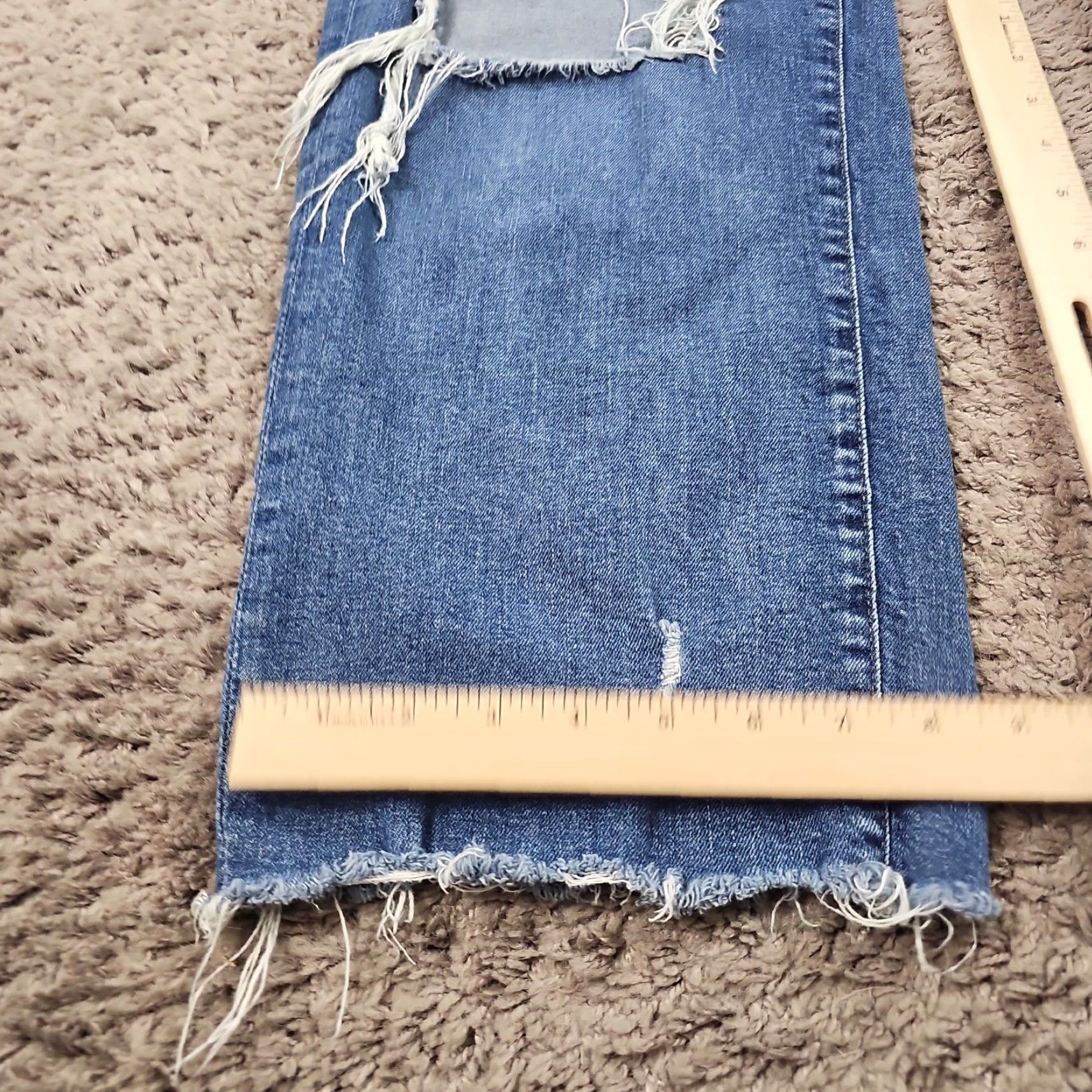 Express VINTAGE Express Jeans Womens Wide-Leg High Rise Distressed Stretch Denim 90s 23x27 Size 26" / US 2 / IT 38 - 7 Thumbnail